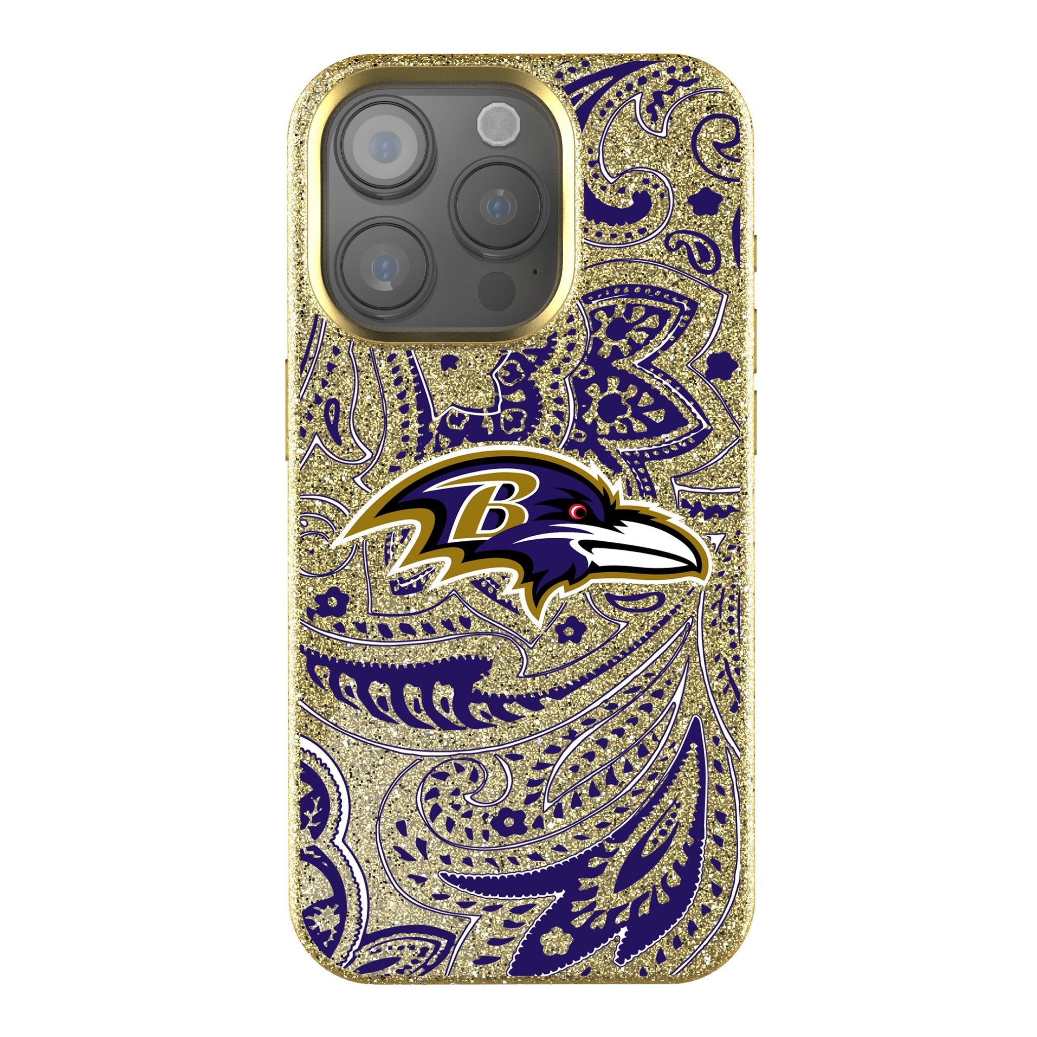Baltimore Ravens Paisley Bling Phone Case - Sports Gifts, Sports Memorabilia, Sports Collectibles, Fan Shop