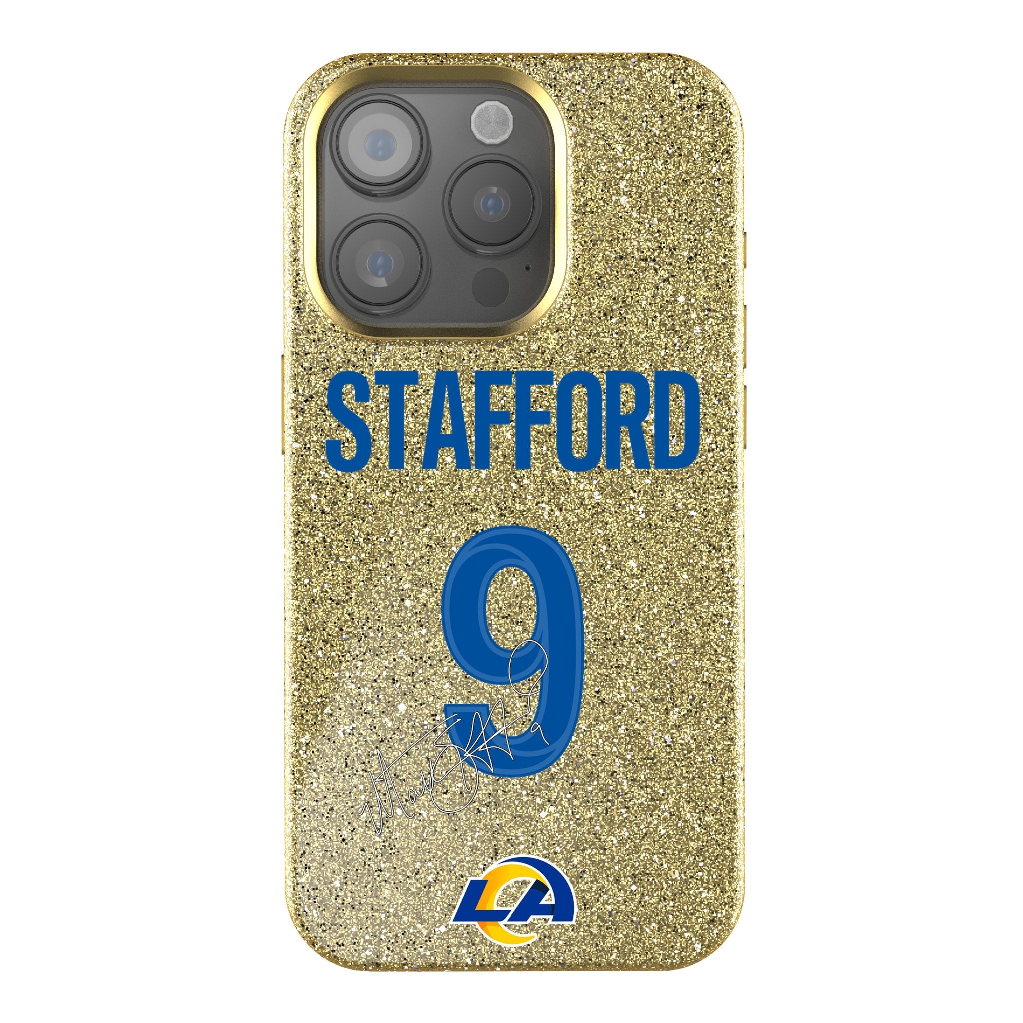 Matthew Stafford Los Angeles Rams 9 Ready Bling Phone Case - Sports Gifts, Sports Memorabilia, Sports Collectibles, Fan Shop