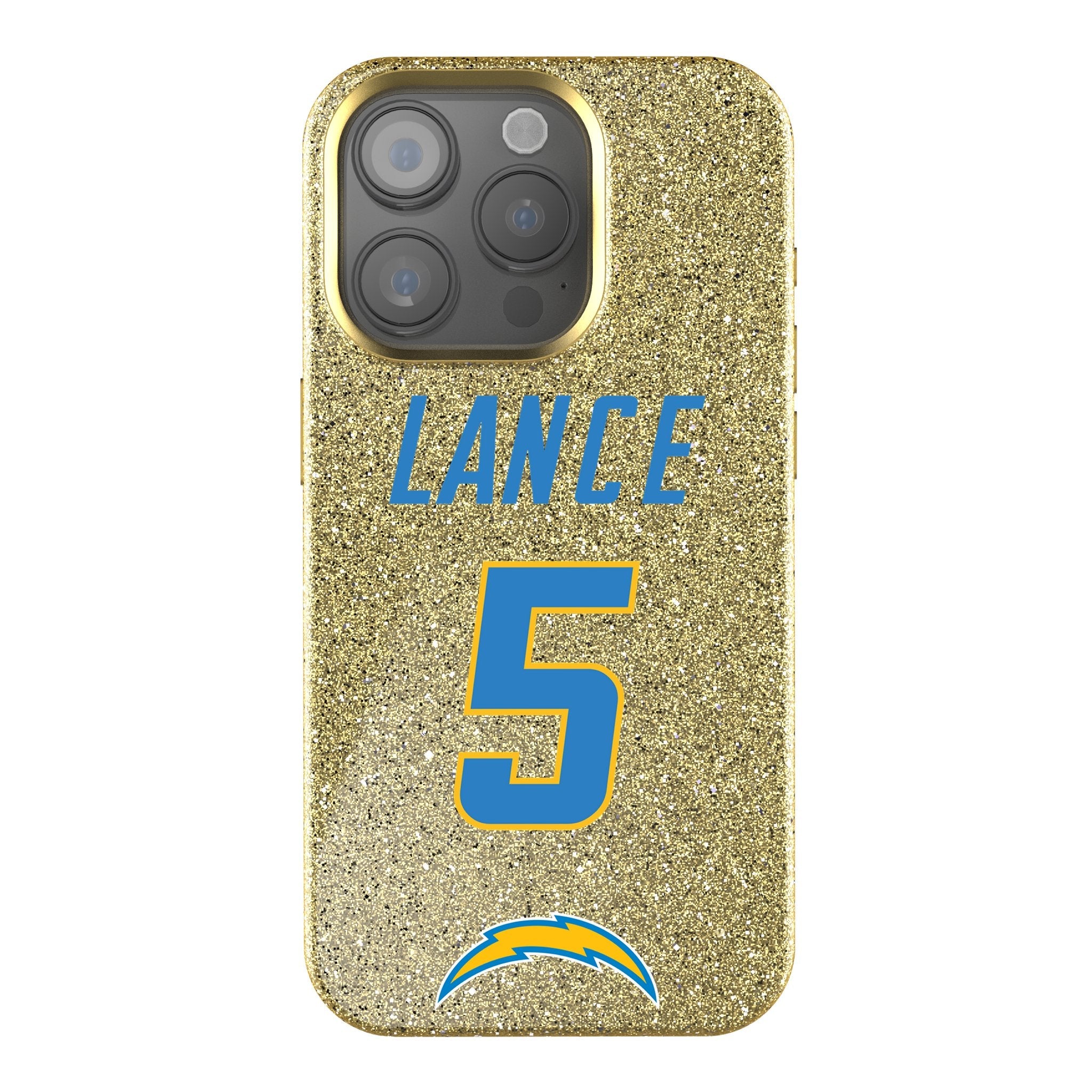 Trey Lance Los Angeles Chargers 5 Game Tactic Bling Phone Case for Apple iPhone - Sports Gifts, Sports Memorabilia, Sports Collectibles, Fan Shop