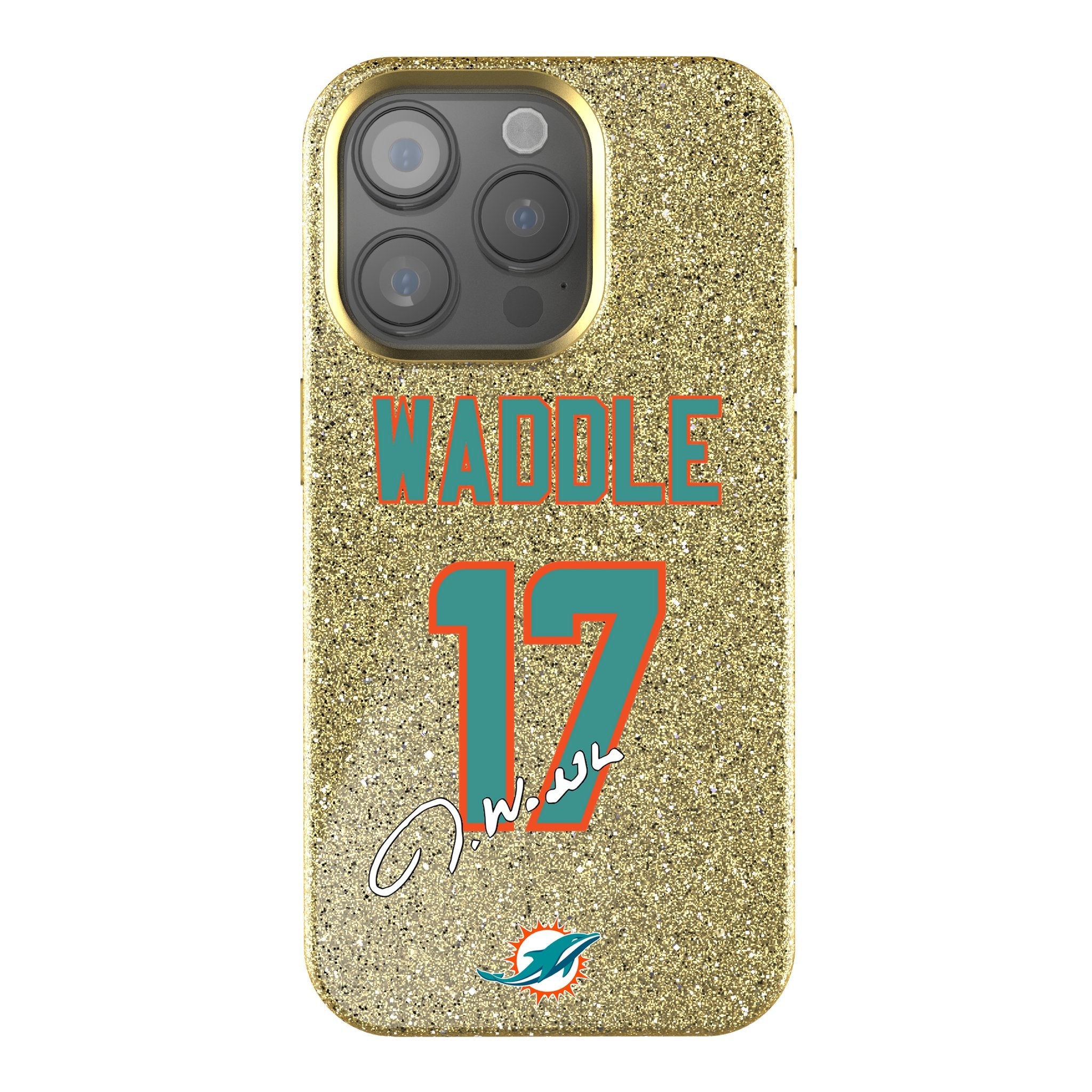 Jaylen Waddle Miami Dolphins 17 Ready Bling Phone Case - Sports Gifts, Sports Memorabilia, Sports Collectibles, Fan Shop