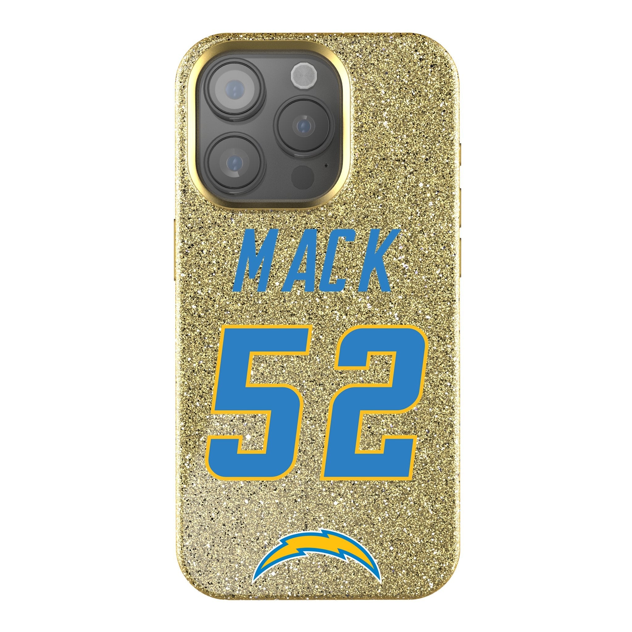 Khalil Mack Los Angeles Chargers 52 Ready Bling Phone Case - Sports Gifts, Sports Memorabilia, Sports Collectibles, Fan Shop