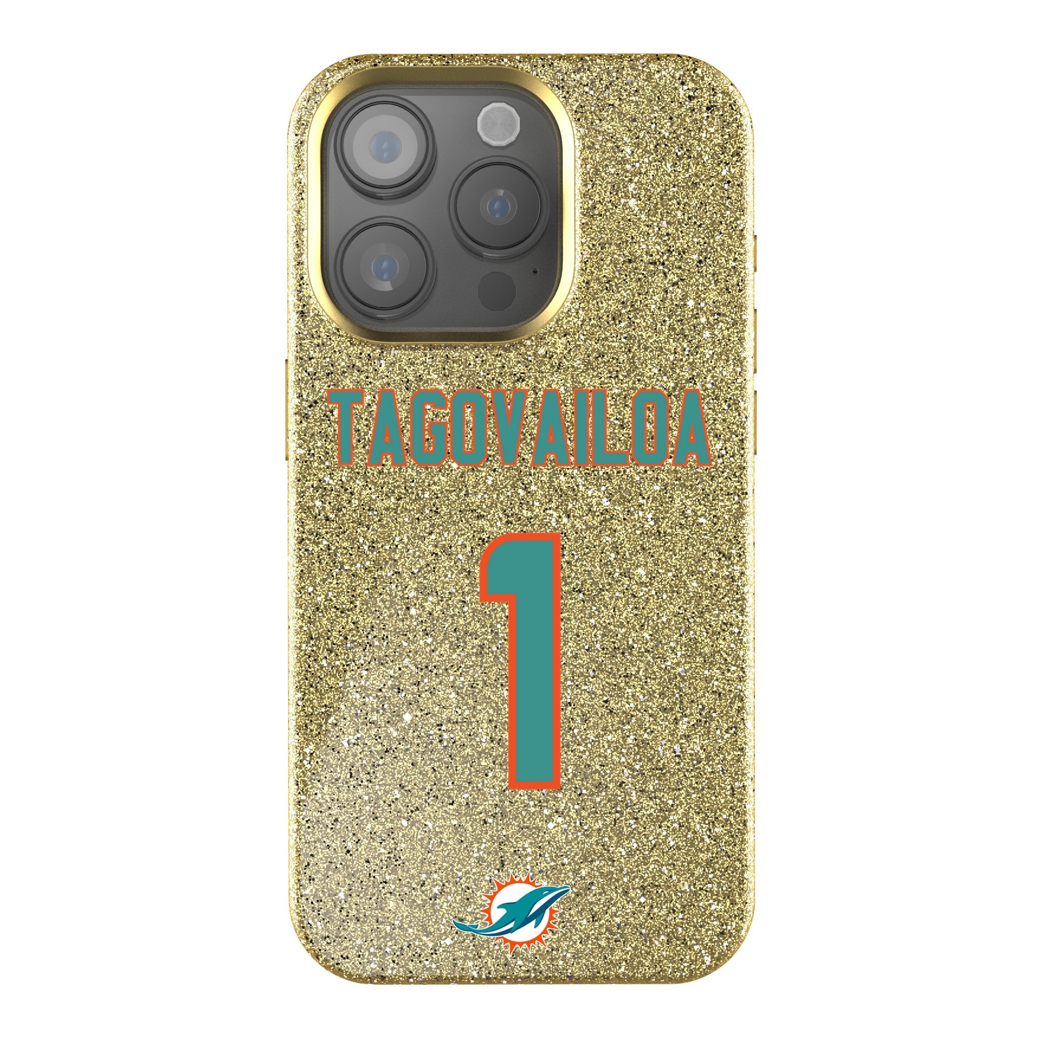 Tua Tagovailoa Miami Dolphins 1 Ready Bling Phone Case - Sports Gifts, Sports Memorabilia, Sports Collectibles, Fan Shop