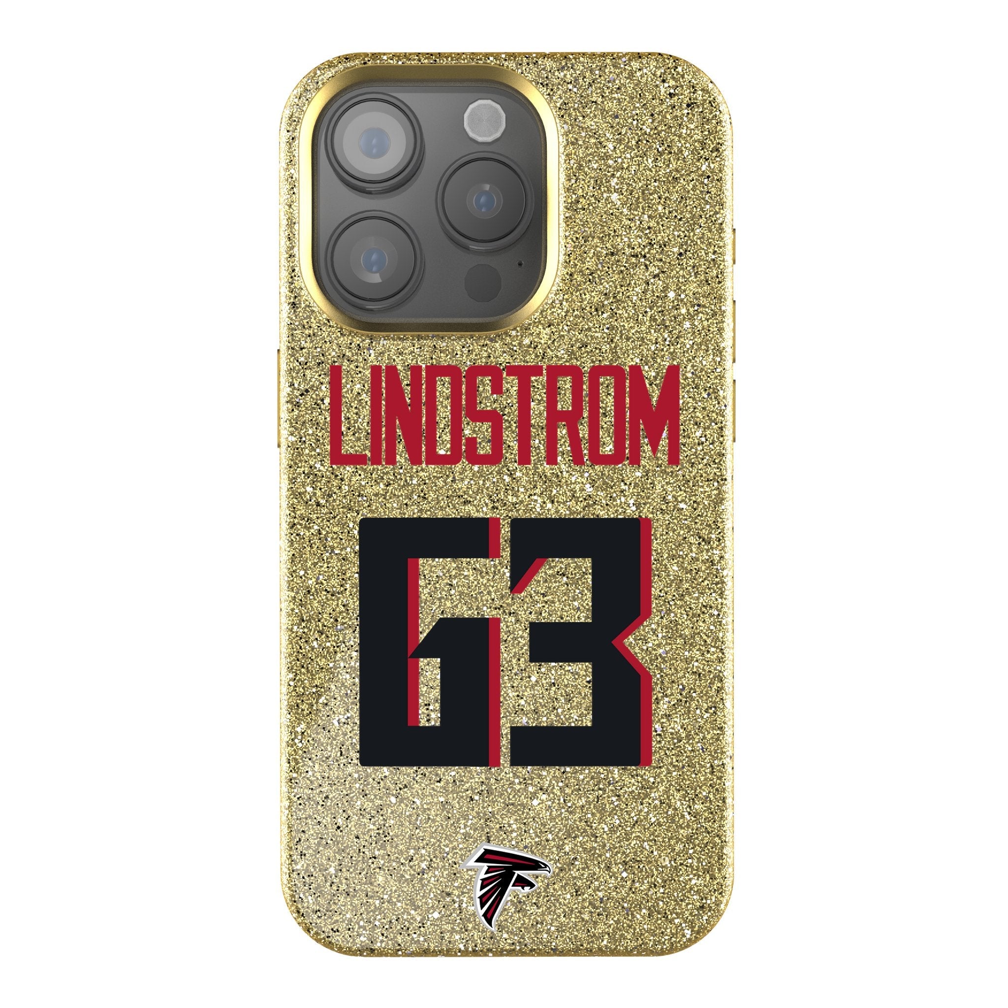 Chris Lindstrom Atlanta Falcons 63 Ready Bling Phone Case - Sports Gifts, Sports Memorabilia, Sports Collectibles, Fan Shop