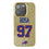 Joey Bosa Buffalo Bills 97 Game Tactic Bling Phone Case for Apple iPhone - Sports Gifts, Sports Memorabilia, Sports Collectibles, Fan Shop