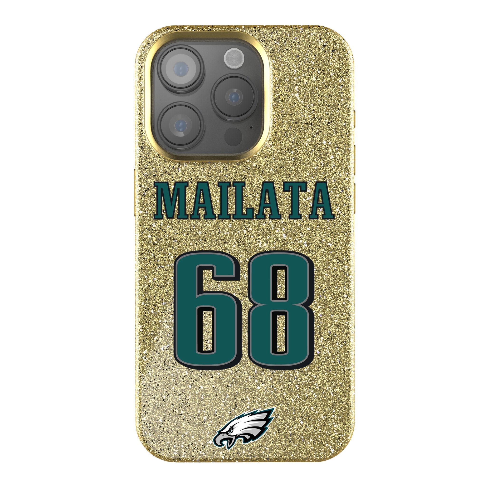 Jordan Mailata Philadelphia Eagles 68 Ready Bling Phone Case - Sports Gifts, Sports Memorabilia, Sports Collectibles, Fan Shop