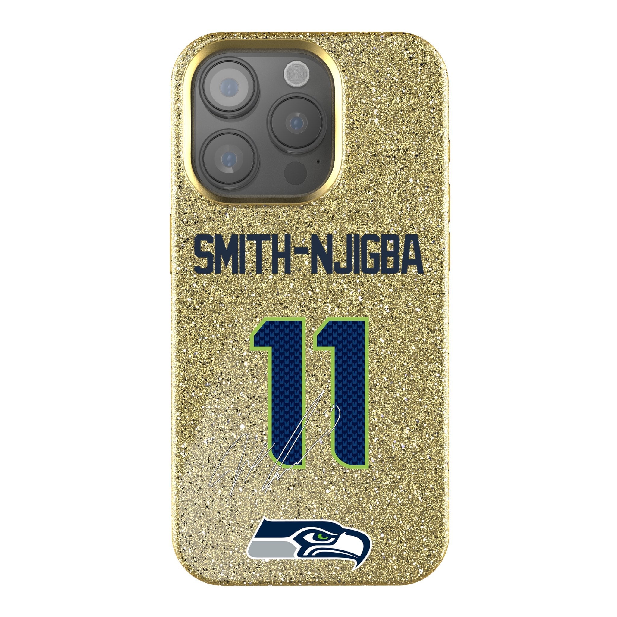 Jaxon Smith-Njigba Seattle Seahawks 11 Game Tactic Bling Phone Case for Apple iPhone - Sports Gifts, Sports Memorabilia, Sports Collectibles, Fan Shop