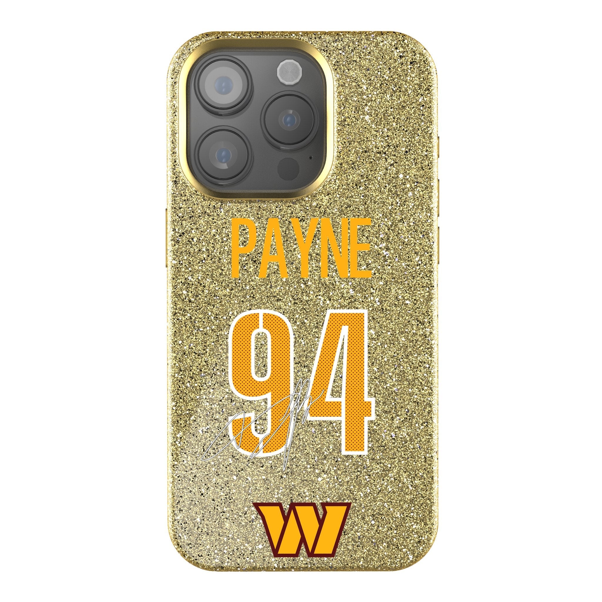 Daron Payne Washington Commanders 94 Ready Bling Phone Case - Sports Gifts, Sports Memorabilia, Sports Collectibles, Fan Shop