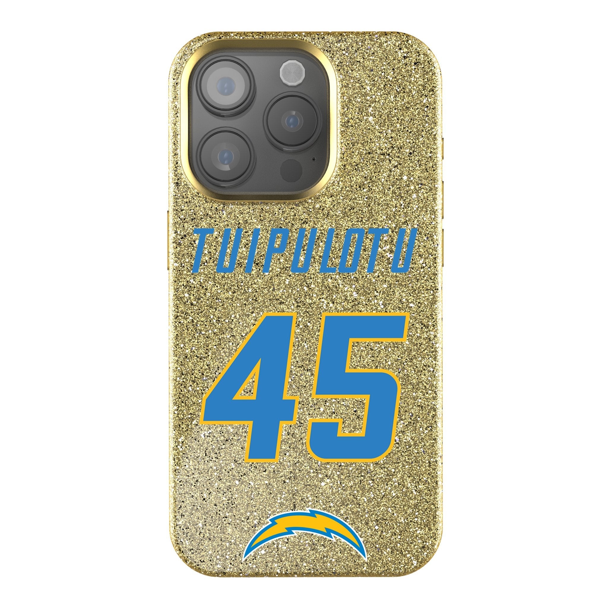 Tuli Tuipulotu Los Angeles Chargers 45 Ready Bling Phone Case - Sports Gifts, Sports Memorabilia, Sports Collectibles, Fan Shop