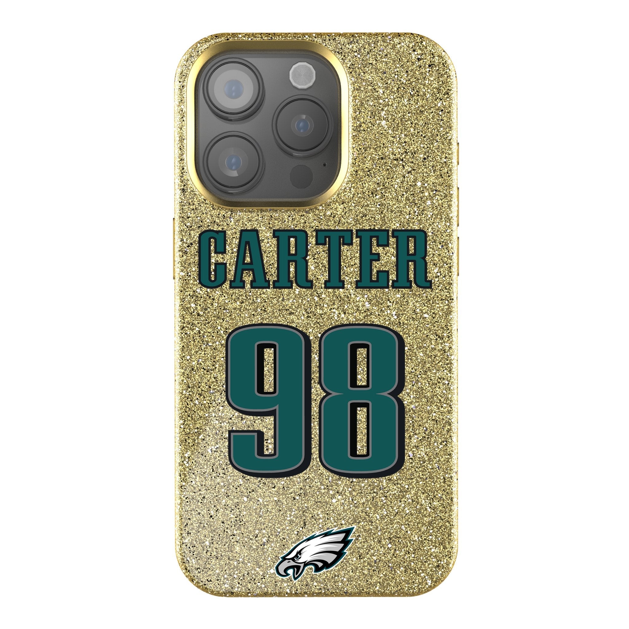 Jalen Carter Philadelphia Eagles 98 Ready Bling Phone Case - Sports Gifts, Sports Memorabilia, Sports Collectibles, Fan Shop
