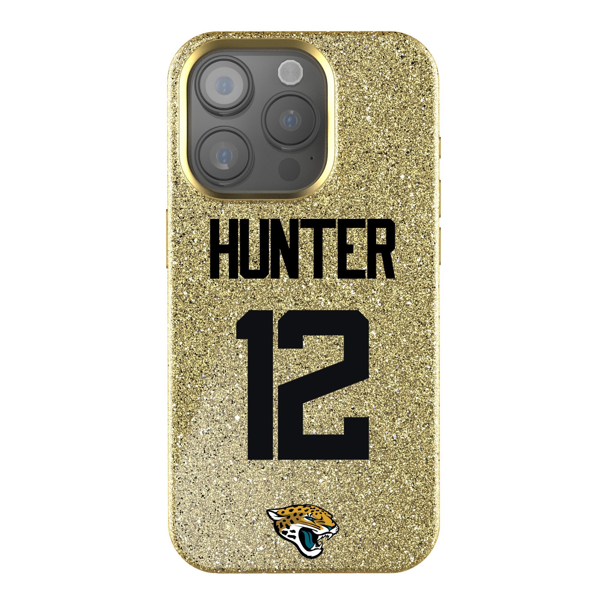 Travis Hunter Jacksonville Jaguars 12 Game Tactic Bling Phone Case for Apple iPhone - Sports Gifts, Sports Memorabilia, Sports Collectibles, Fan Shop