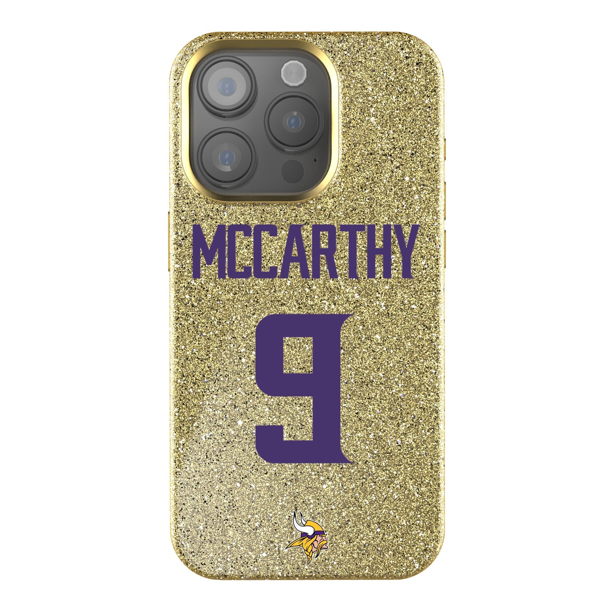 J.J. McCarthy Minnesota Vikings 9 Game Tactic Bling Phone Case for Apple iPhone - Sports Gifts, Sports Memorabilia, Sports Collectibles, Fan Shop