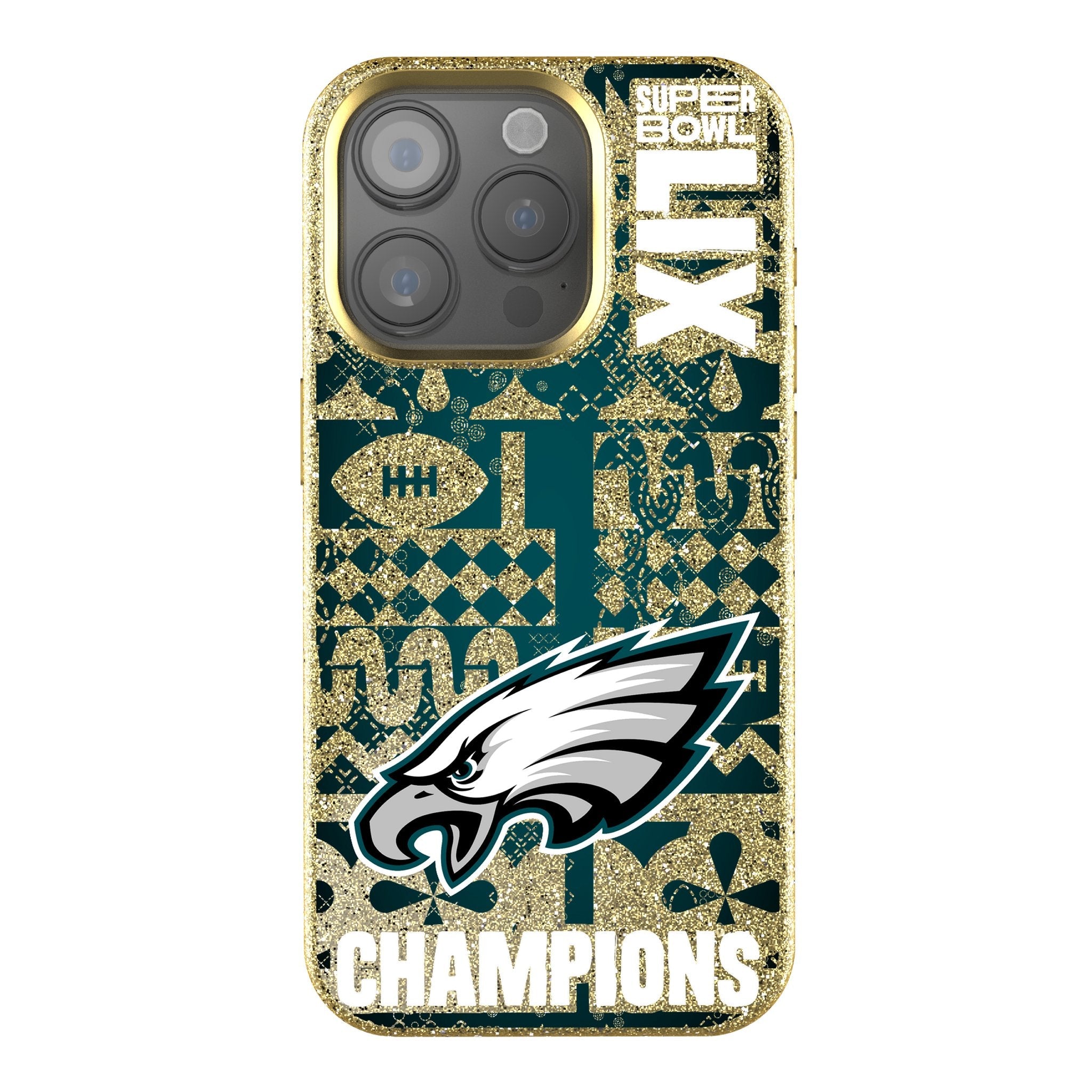 Philadelphia Eagles 2025 Super Bowl Bling Phone Case for Apple iPhone - Sports Gifts, Sports Memorabilia, Sports Collectibles, Fan Shop