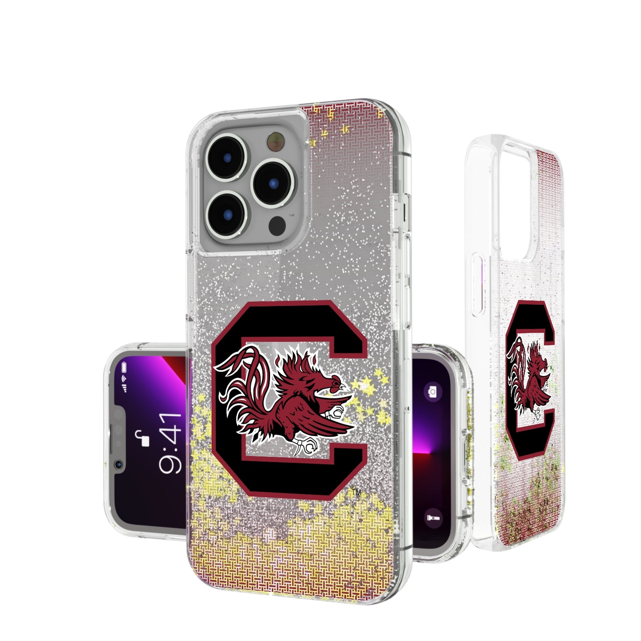 University of South Carolina Gamecocks Linen Glitter Phone Case - Sports Gifts, Sports Memorabilia, Sports Collectibles, Fan Shop