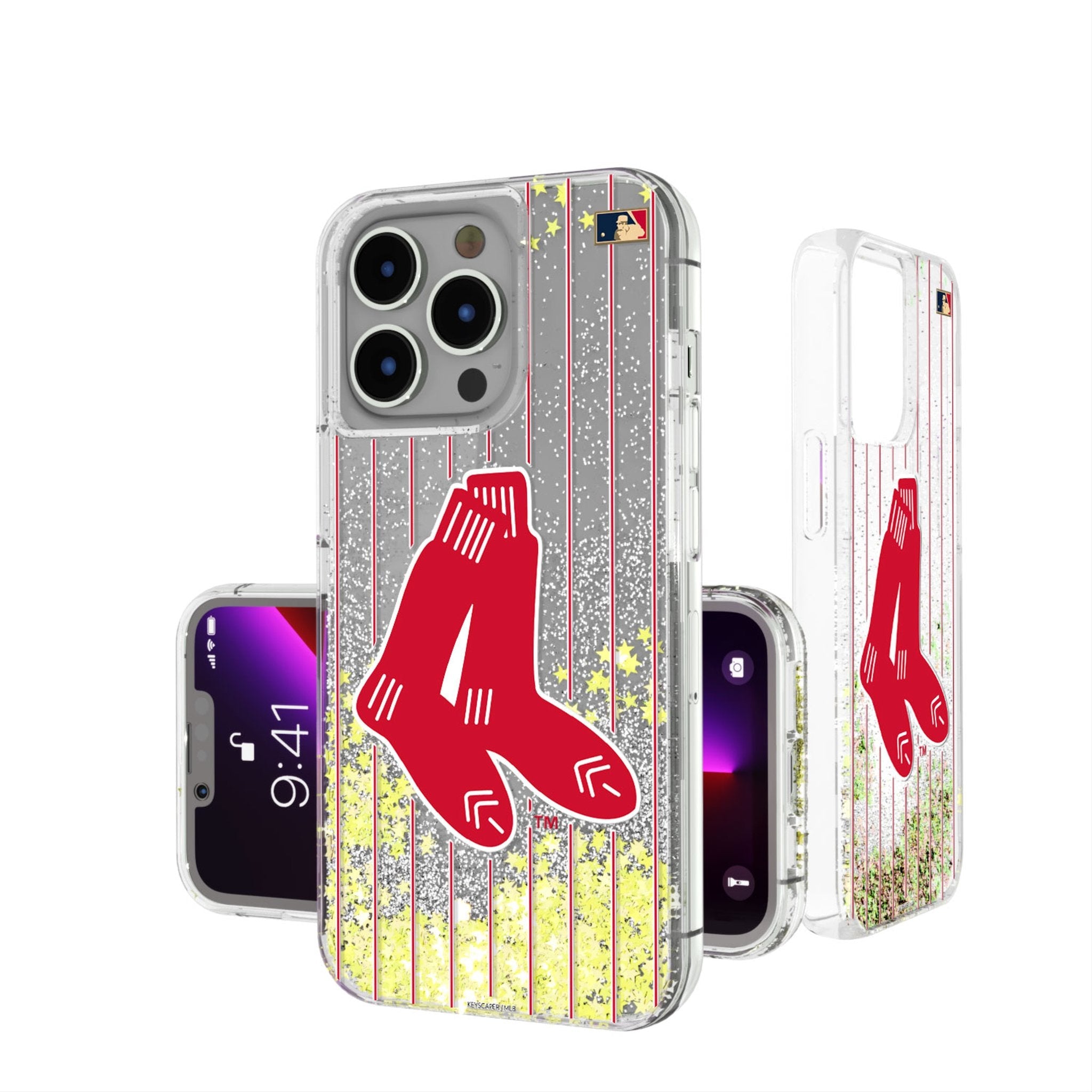 Boston Red Sox 1924-1960 - Cooperstown Collection Pinstripe Glitter Phone Case - Sports Gifts, Sports Memorabilia, Sports Collectibles, Fan Shop