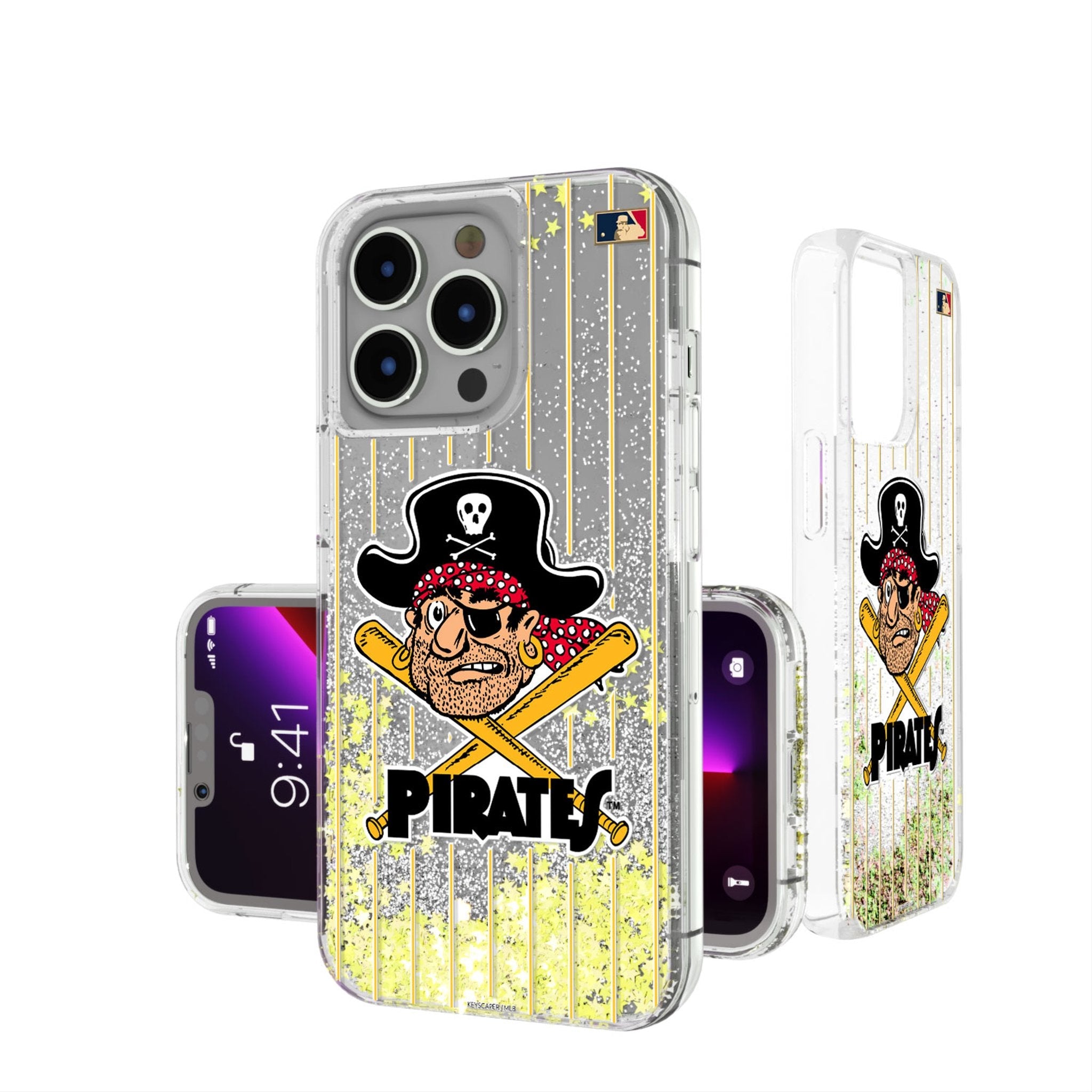 Pittsburgh Pirates 1958-1966 - Cooperstown Collection Pinstripe Glitter Phone Case - Sports Gifts, Sports Memorabilia, Sports Collectibles, Fan Shop