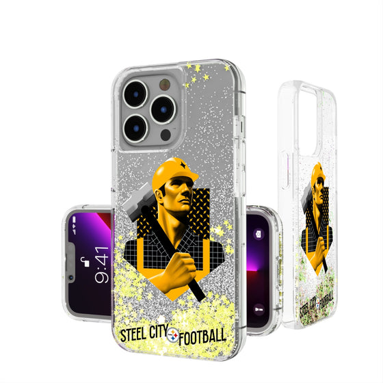Pittsburgh Steelers 2024 Illustrated Limited Edition Glitter Phone Case-0