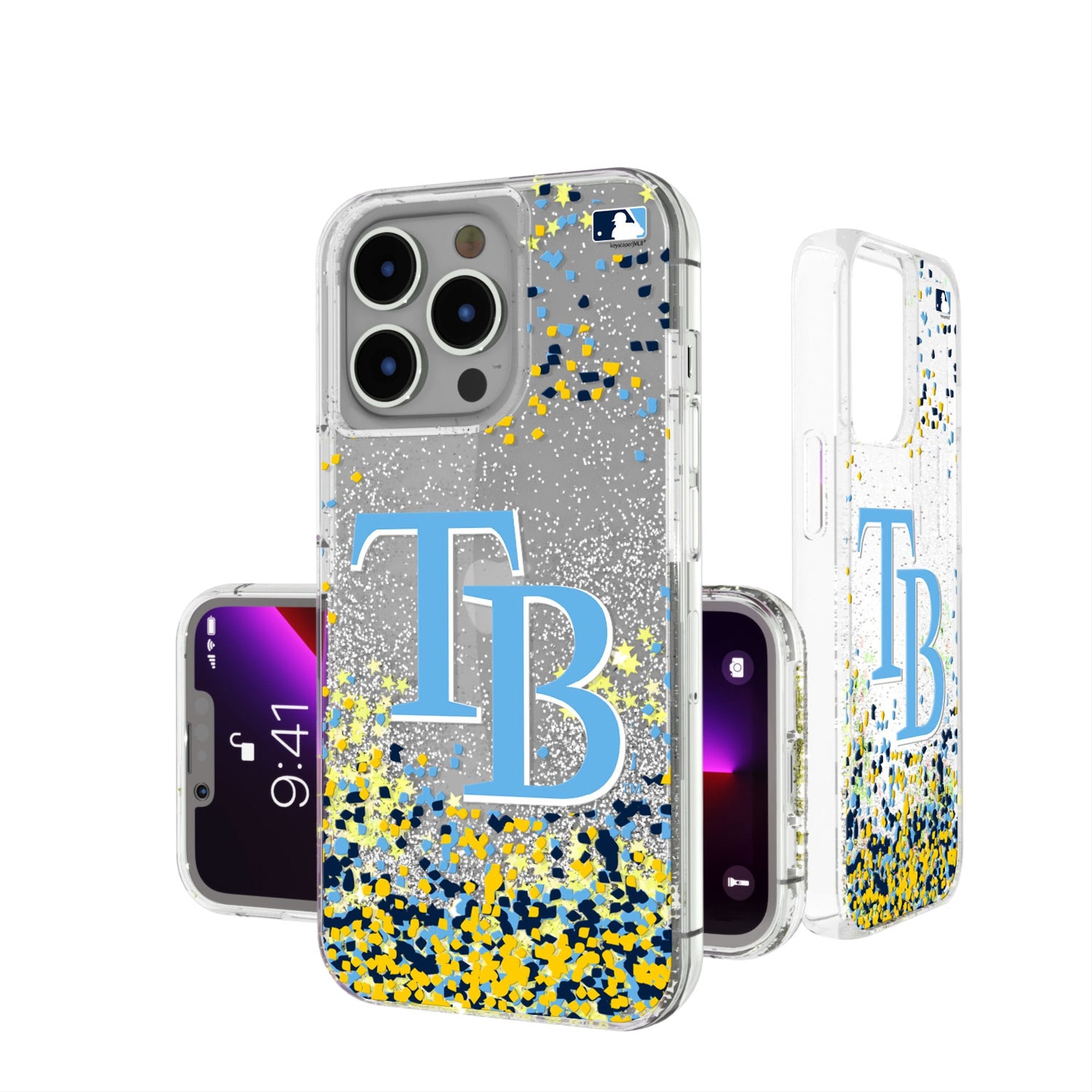Tampa Bay Rays Confetti Glitter Phone Case - Sports Gifts, Sports Memorabilia, Sports Collectibles, Fan Shop