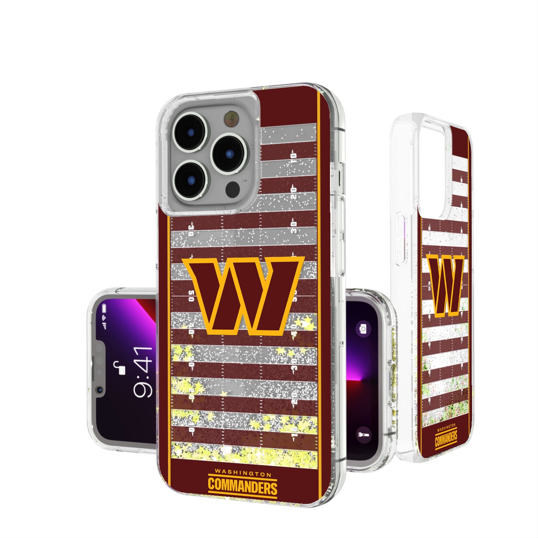 Washington Commanders Field Glitter Phone Case - Sports Gifts, Sports Memorabilia, Sports Collectibles, Fan Shop