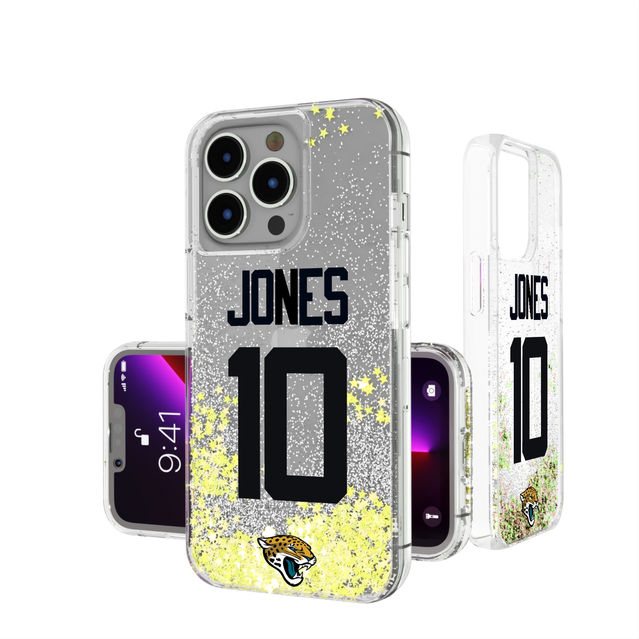 Mac Jones Jacksonville Jaguars 10 Ready Glitter Phone Case - Sports Gifts, Sports Memorabilia, Sports Collectibles, Fan Shop