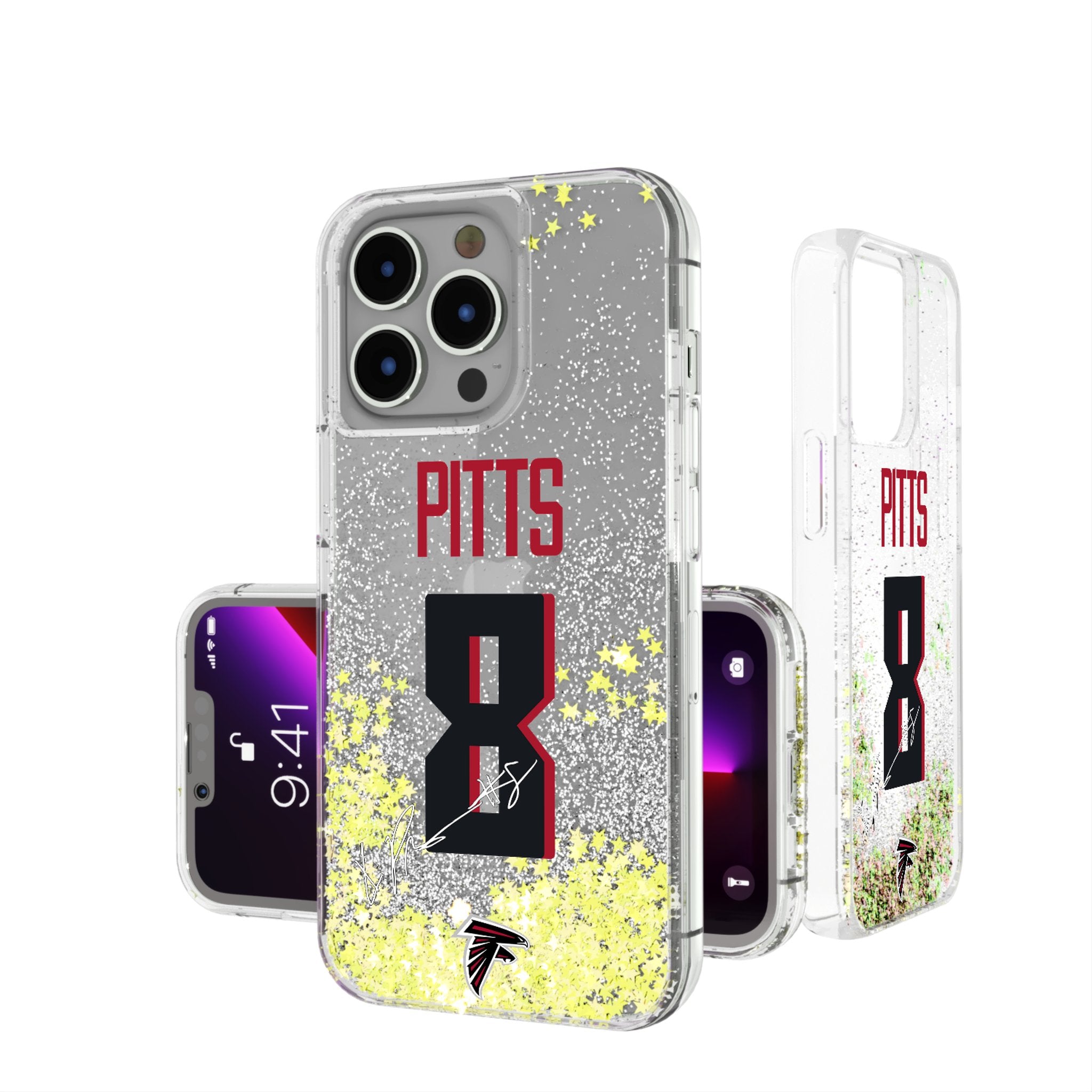 Kyle Pitts Atlanta Falcons 8 Ready Glitter Phone Case - Sports Gifts, Sports Memorabilia, Sports Collectibles, Fan Shop