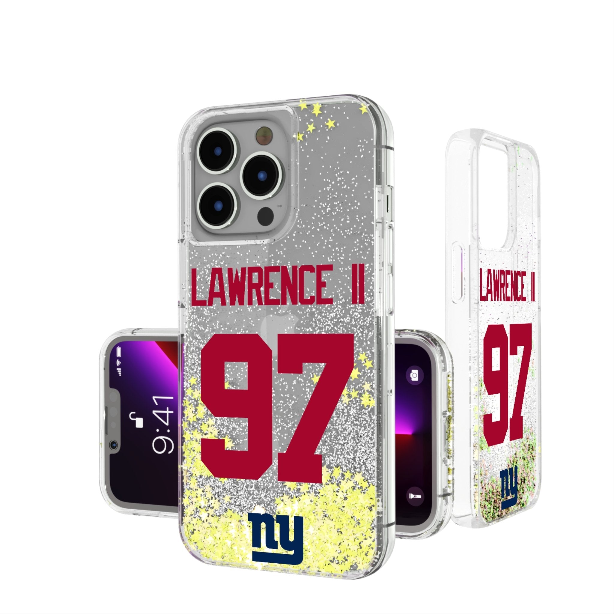 Dexter Lawrence II New York Giants 97 Ready Glitter Phone Case - Sports Gifts, Sports Memorabilia, Sports Collectibles, Fan Shop