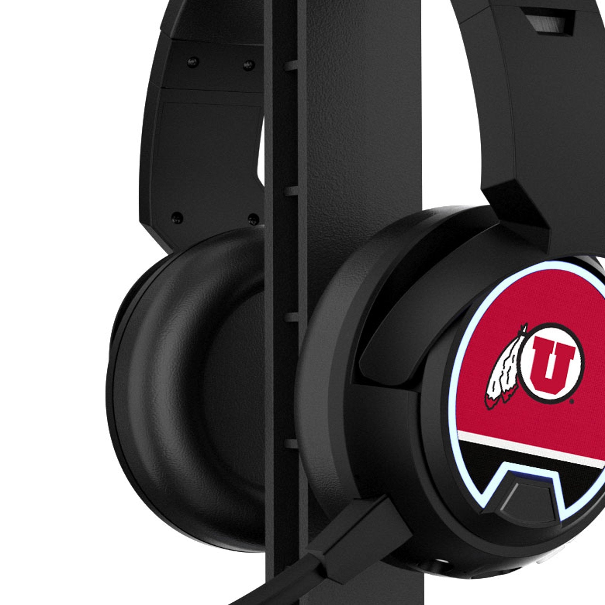 University of Utah Utes Stripe Gaming Headphones - Sports Gifts, Sports Memorabilia, Sports Collectibles, Fan Shop