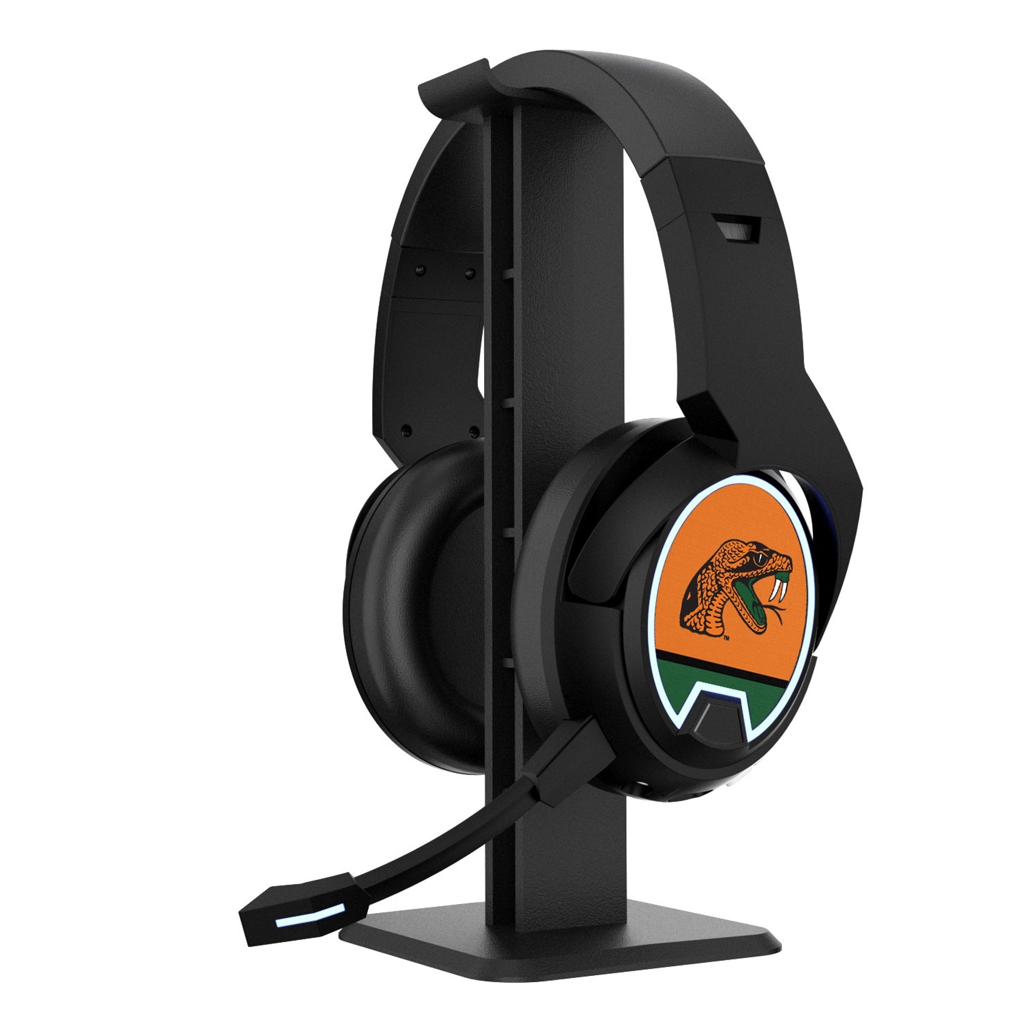 Florida A&M University Rattlers Stripe Gaming Headphones - Sports Gifts, Sports Memorabilia, Sports Collectibles, Fan Shop