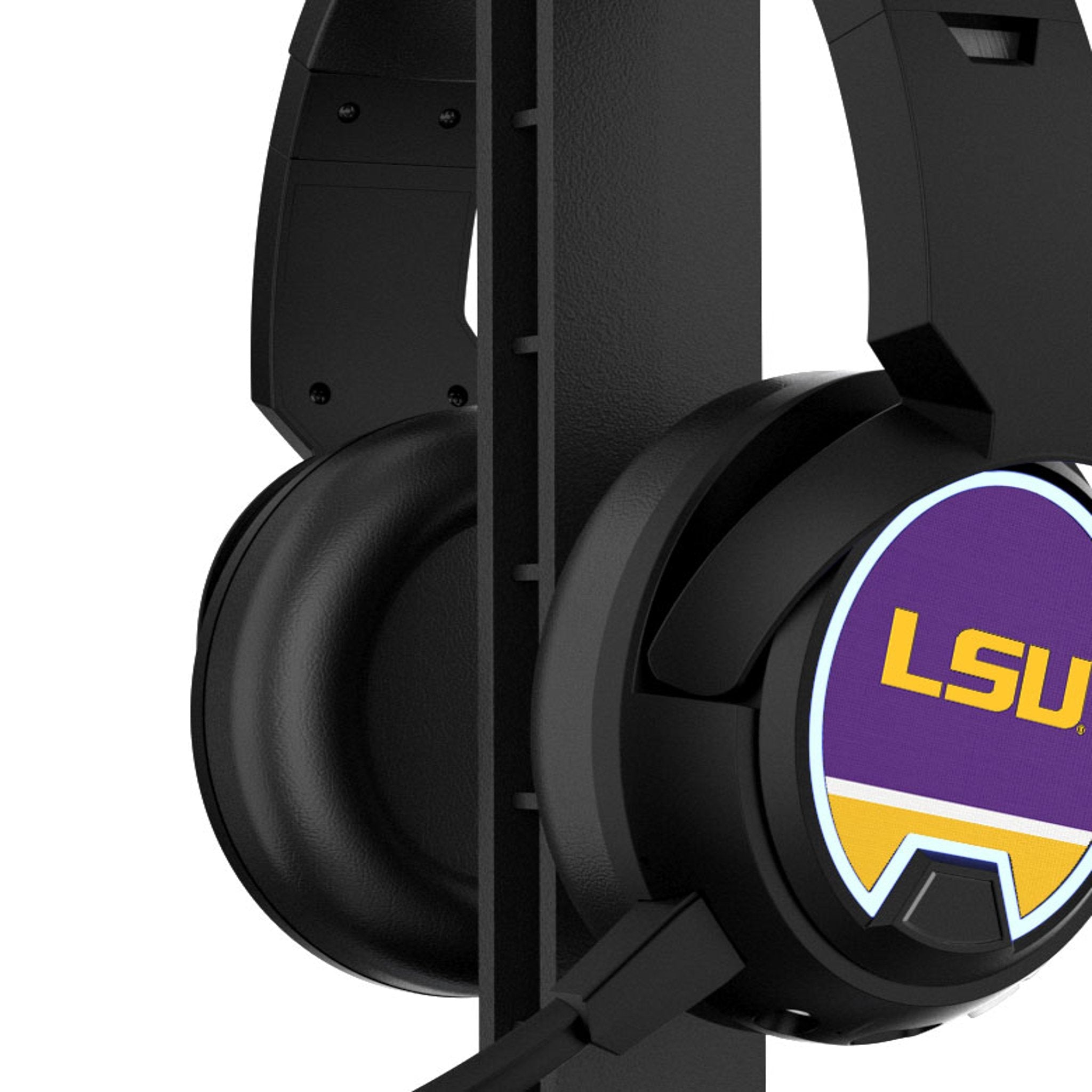Louisiana State University Tigers Stripe Gaming Headphones - Sports Gifts, Sports Memorabilia, Sports Collectibles, Fan Shop