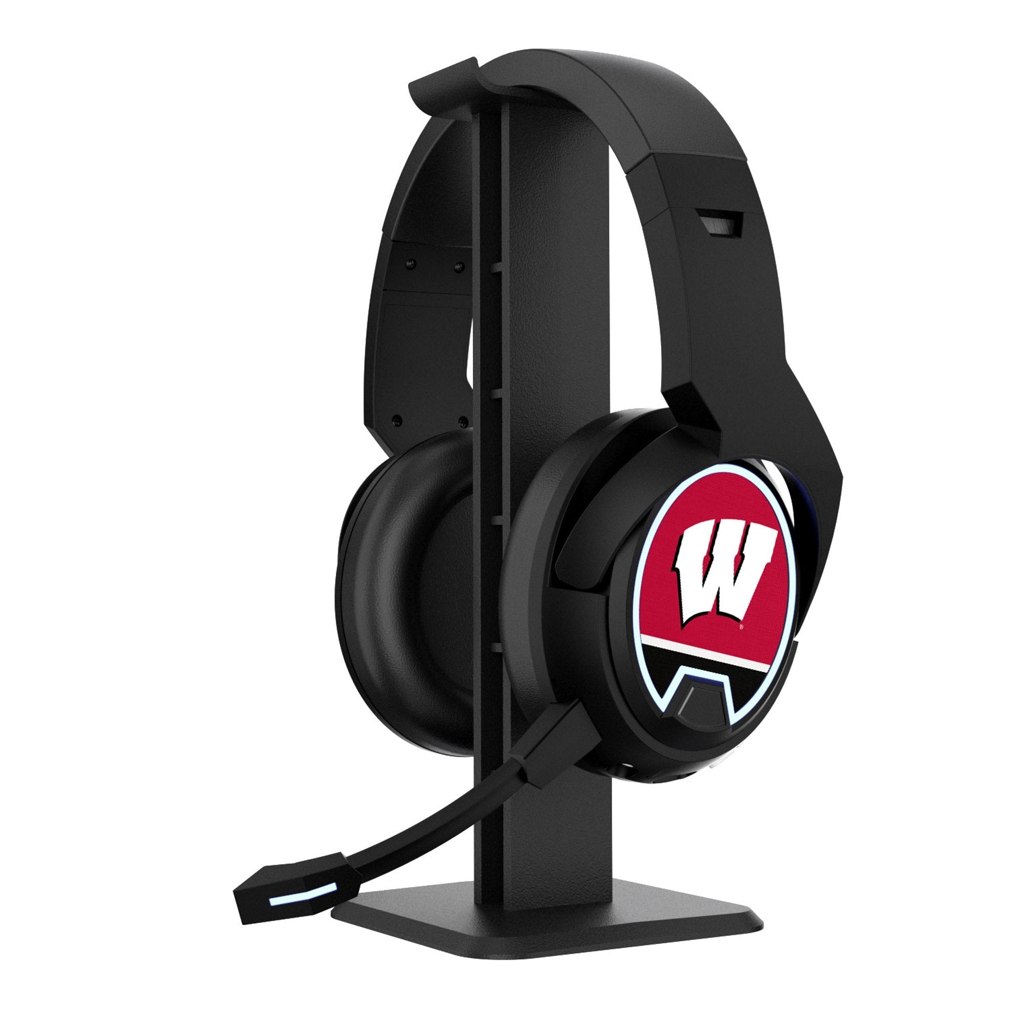 University of Wisconsin Badgers Stripe Gaming Headphones - Sports Gifts, Sports Memorabilia, Sports Collectibles, Fan Shop
