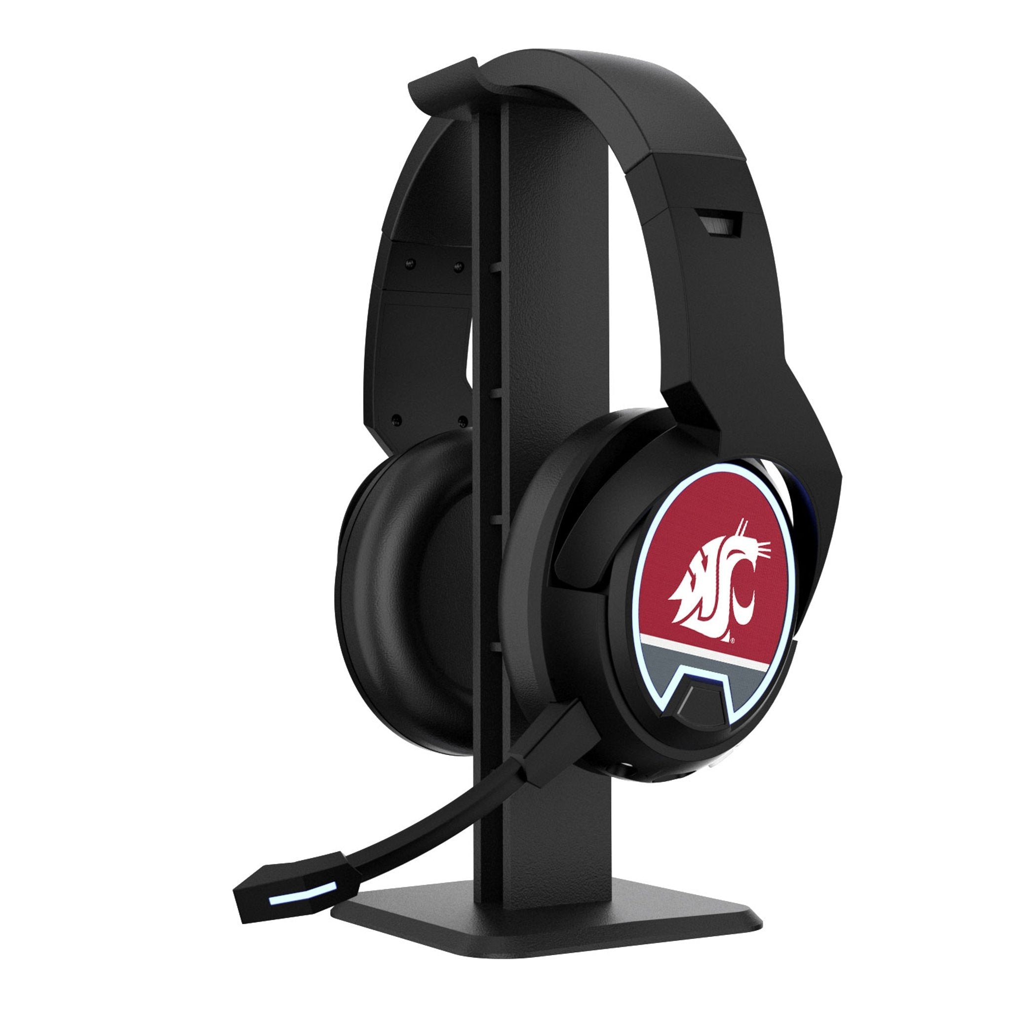 Washington State University Cougars Stripe Gaming Headphones - Sports Gifts, Sports Memorabilia, Sports Collectibles, Fan Shop