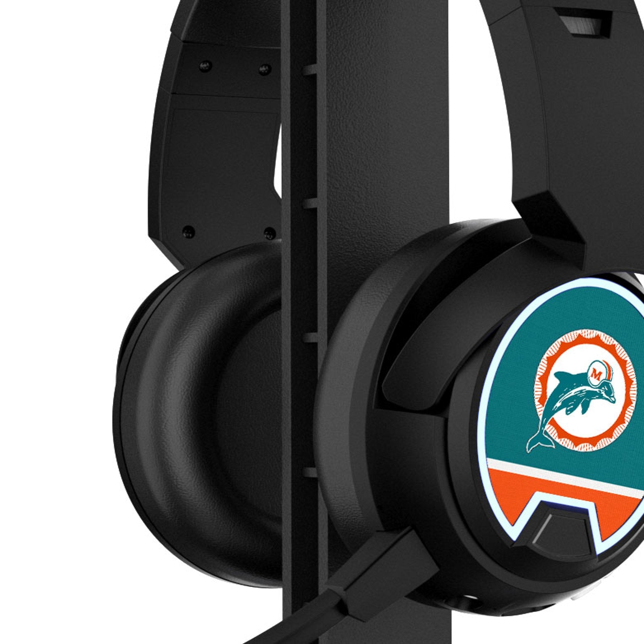 Miami Dolphins 1966-1973 Historic Collection Stripe Gaming Headphones - Sports Gifts, Sports Memorabilia, Sports Collectibles, Fan Shop