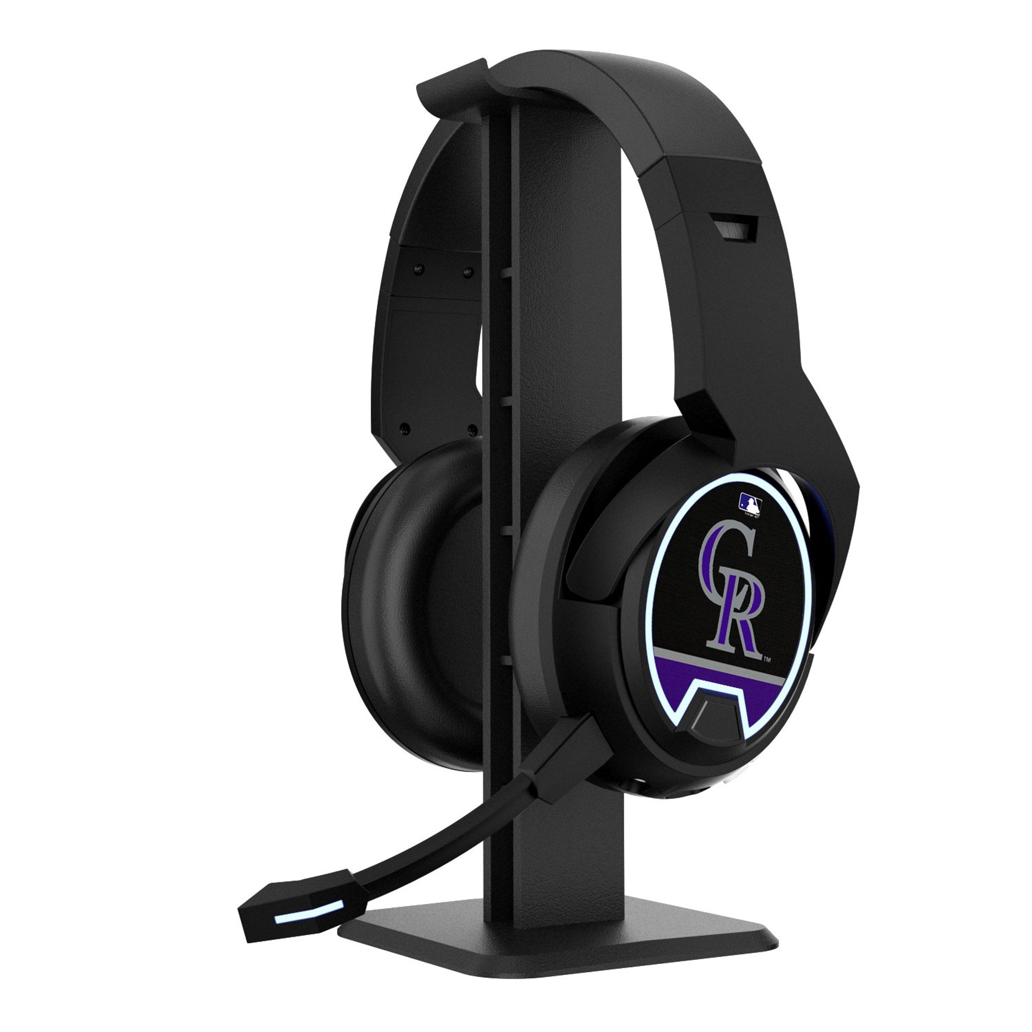 Colorado Rockies Stripe Gaming Headphones - Sports Gifts, Sports Memorabilia, Sports Collectibles, Fan Shop