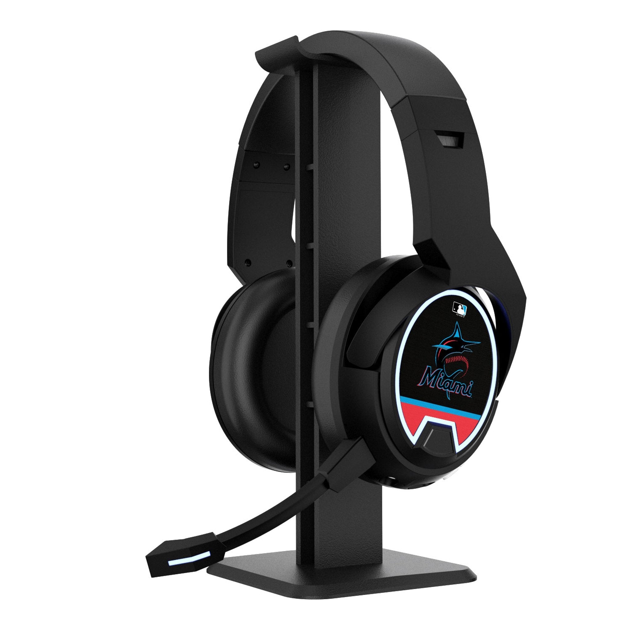 Miami Marlins Stripe Gaming Headphones - Sports Gifts, Sports Memorabilia, Sports Collectibles, Fan Shop