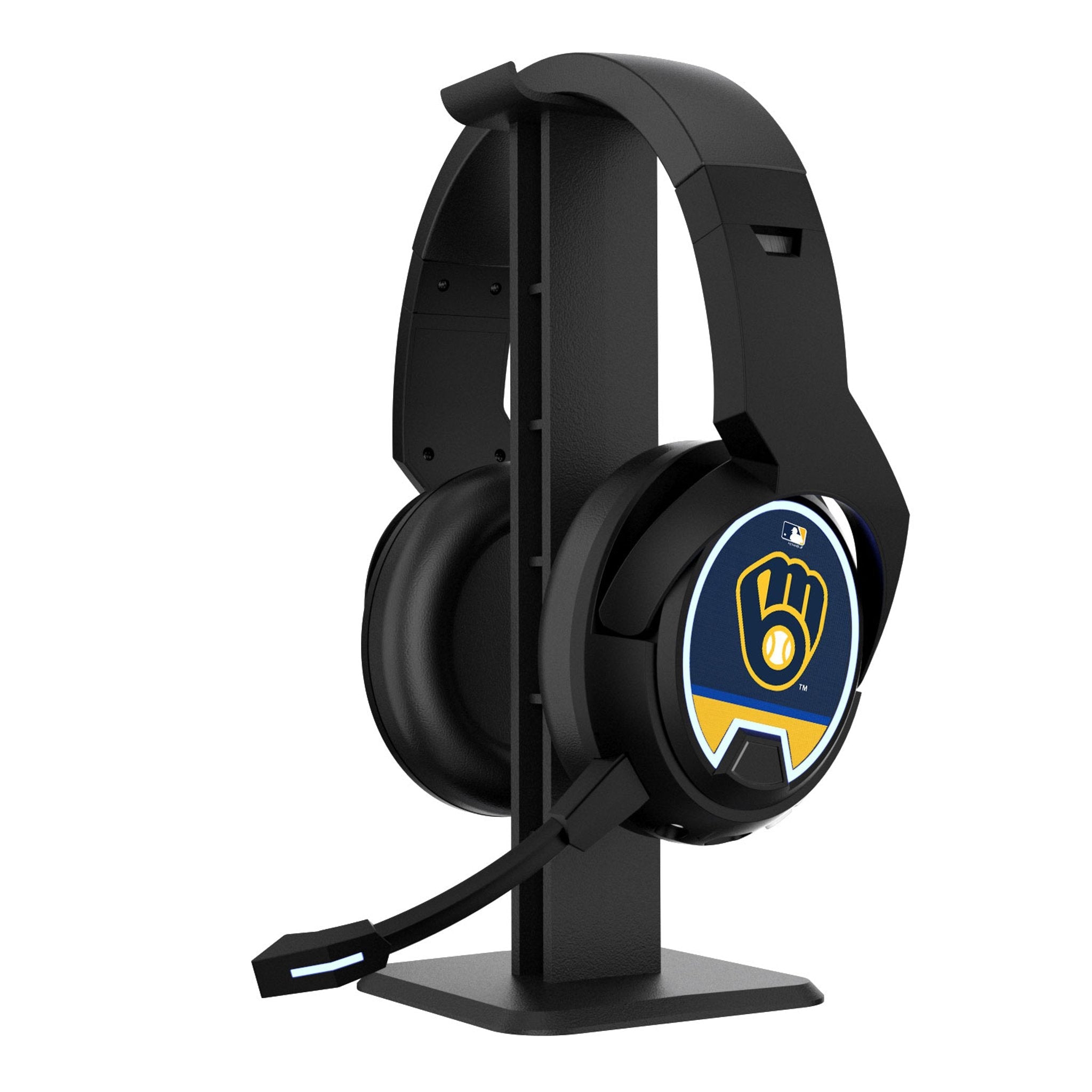 Milwaukee Brewers Stripe Gaming Headphones - Sports Gifts, Sports Memorabilia, Sports Collectibles, Fan Shop