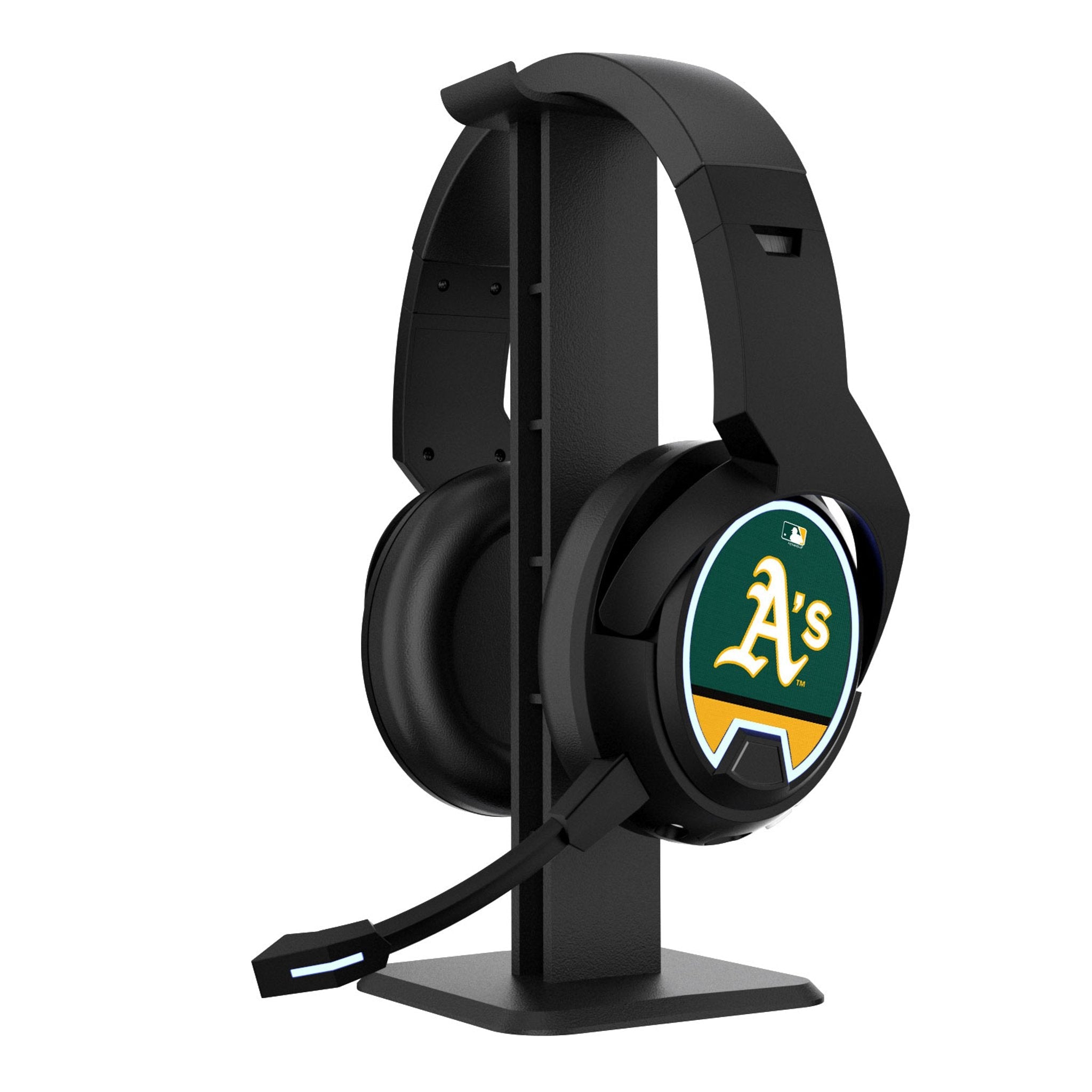Oakland Athletics Stripe Gaming Headphones - Sports Gifts, Sports Memorabilia, Sports Collectibles, Fan Shop