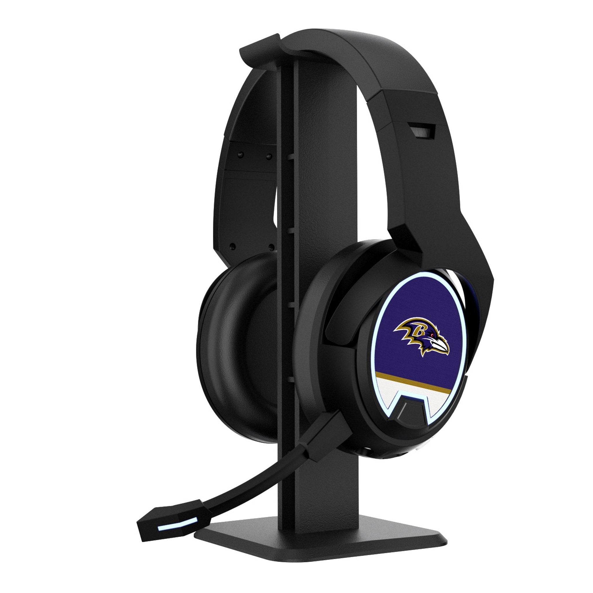 Baltimore Ravens Stripe Gaming Headphones - Sports Gifts, Sports Memorabilia, Sports Collectibles, Fan Shop