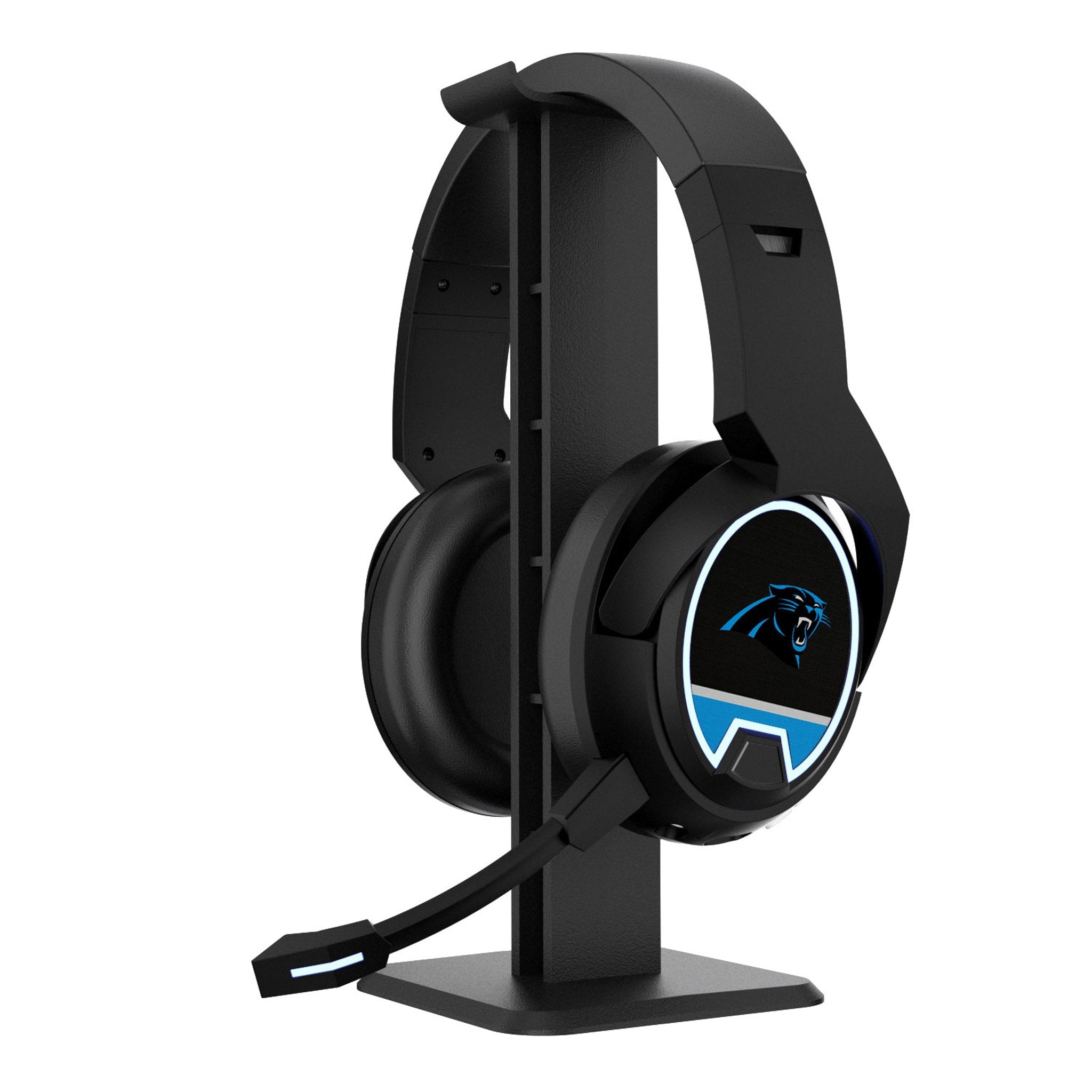 Carolina Panthers Stripe Gaming Headphones - Sports Gifts, Sports Memorabilia, Sports Collectibles, Fan Shop