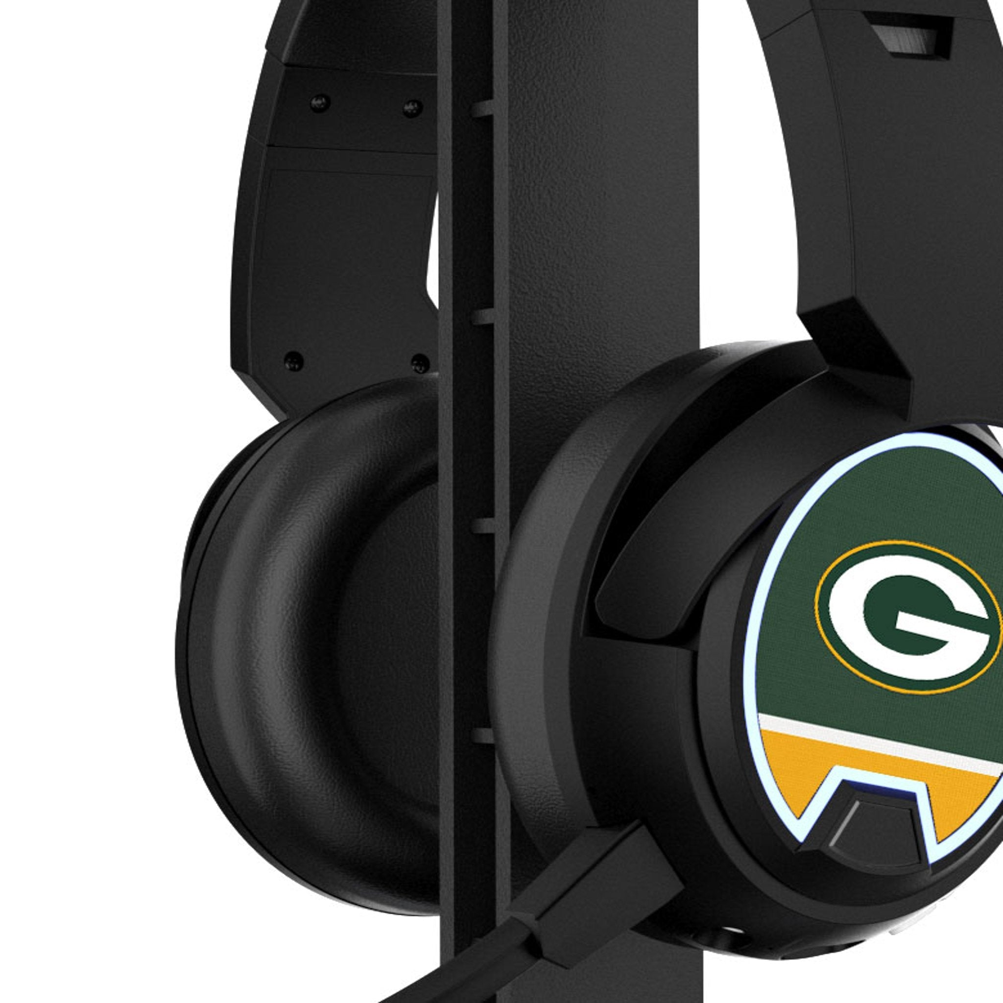 Green Bay Packers Stripe Gaming Headphones - Sports Gifts, Sports Memorabilia, Sports Collectibles, Fan Shop