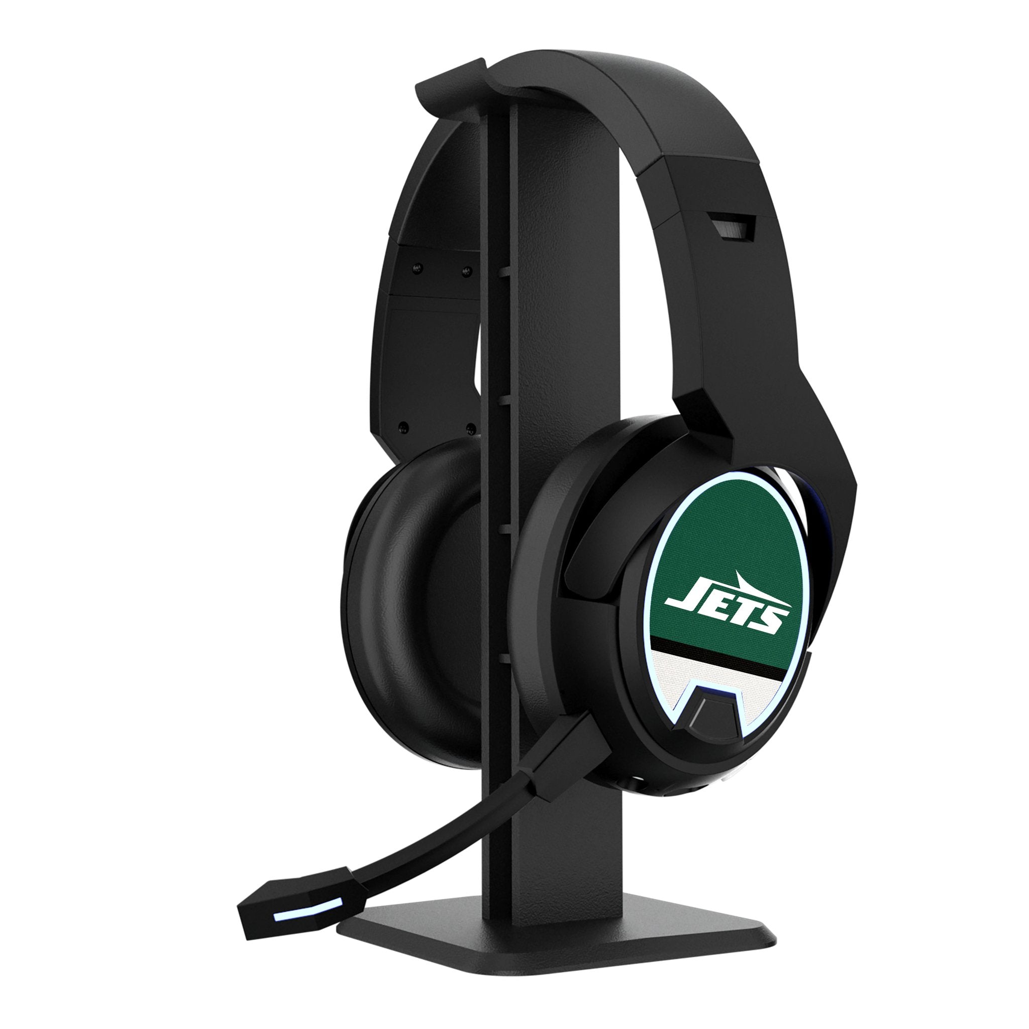 New York Jets Stripe Gaming Headphones - Sports Gifts, Sports Memorabilia, Sports Collectibles, Fan Shop