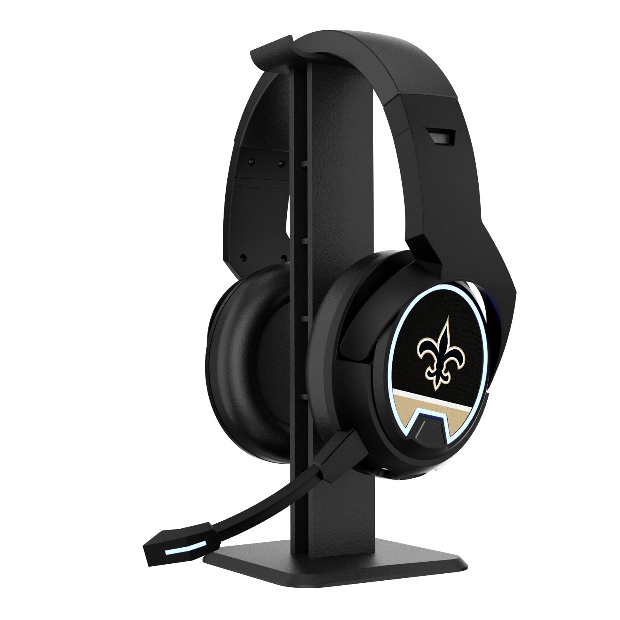 New Orleans Saints Stripe Gaming Headphones - Sports Gifts, Sports Memorabilia, Sports Collectibles, Fan Shop