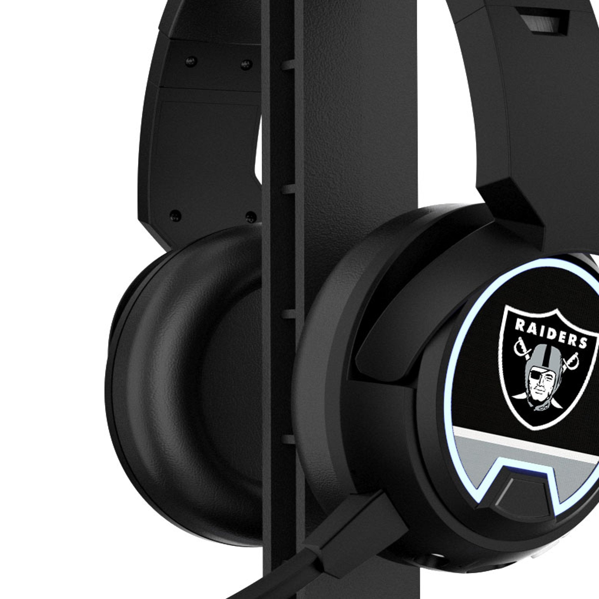 Las Vegas Raiders Stripe Gaming Headphones - Sports Gifts, Sports Memorabilia, Sports Collectibles, Fan Shop