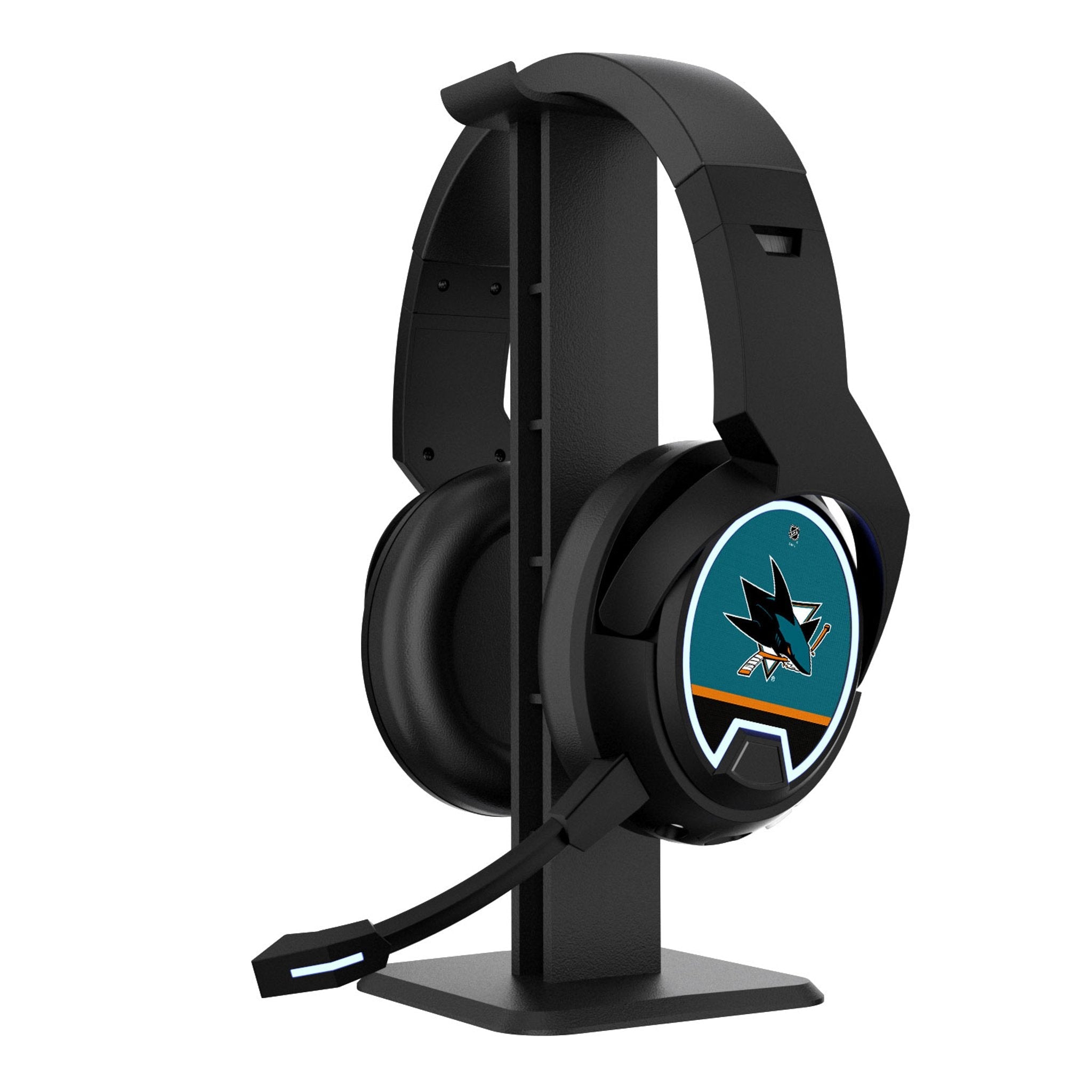 San Jose Sharks Stripe Gaming Headphones - Sports Gifts, Sports Memorabilia, Sports Collectibles, Fan Shop