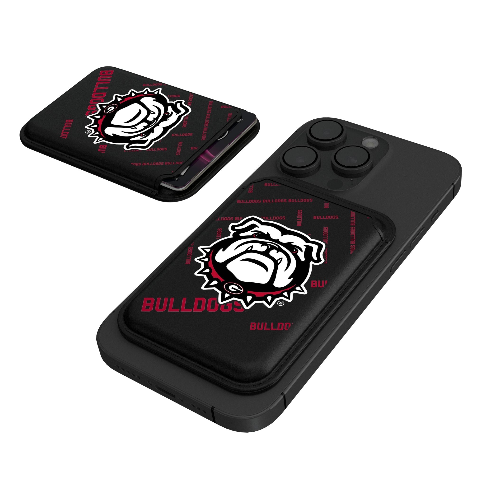 University of Georgia Bulldogs Uga Quadtile Black Magnetic Credit Card Wallet - Sports Gifts, Sports Memorabilia, Sports Collectibles, Fan Shop