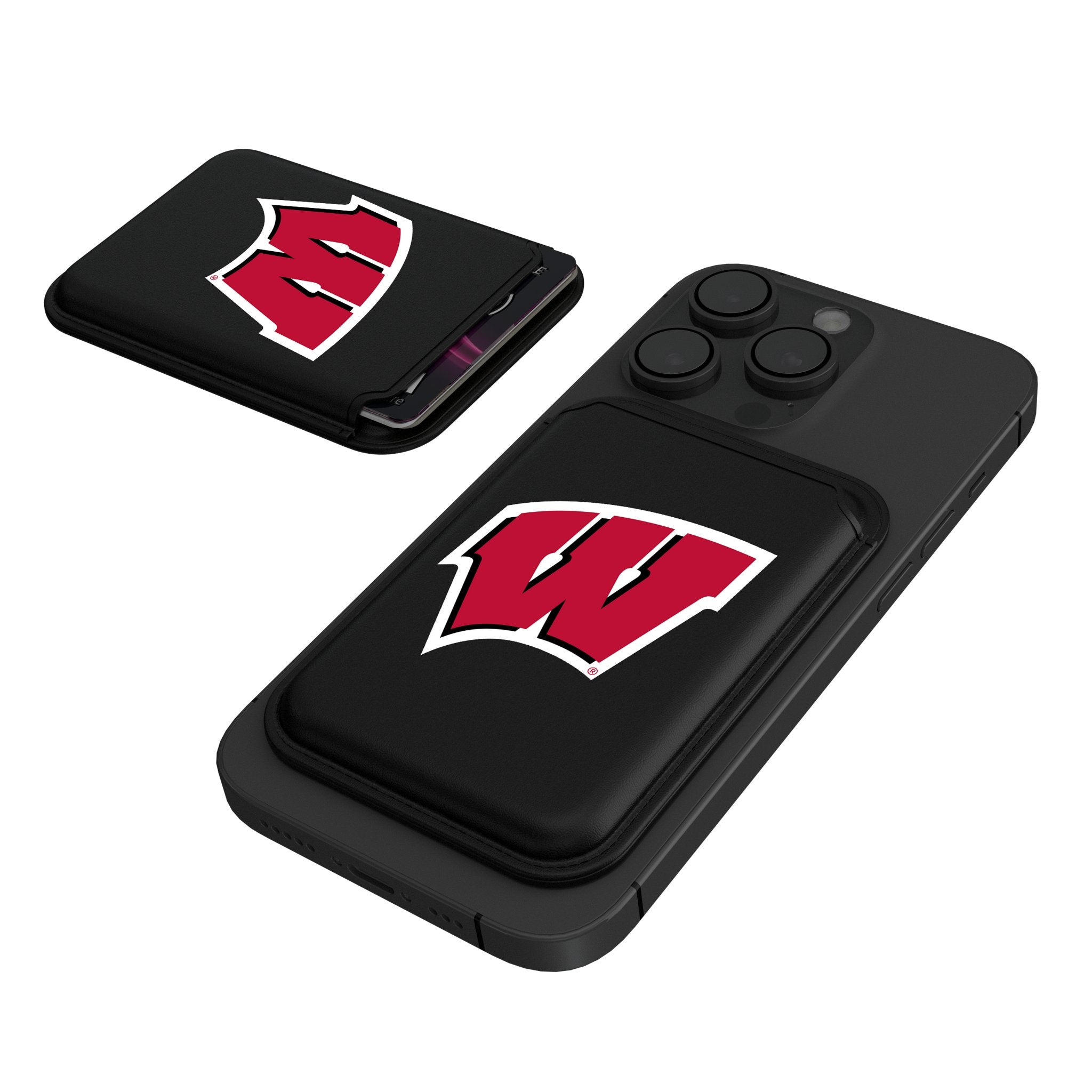 University of Wisconsin Badgers Insignia Black Magnetic Credit Card Wallet - Sports Gifts, Sports Memorabilia, Sports Collectibles, Fan Shop