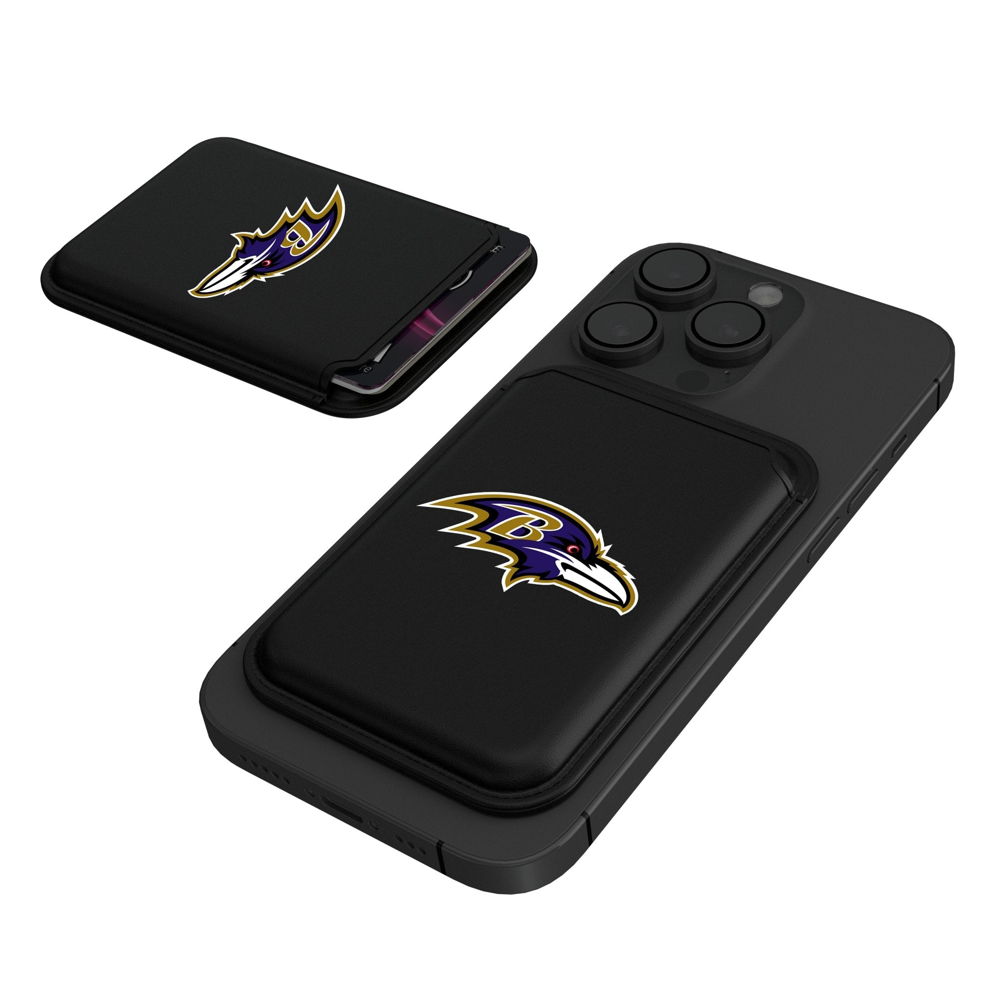 Baltimore Ravens Insignia Black Magnetic Credit Card Wallet - Sports Gifts, Sports Memorabilia, Sports Collectibles, Fan Shop