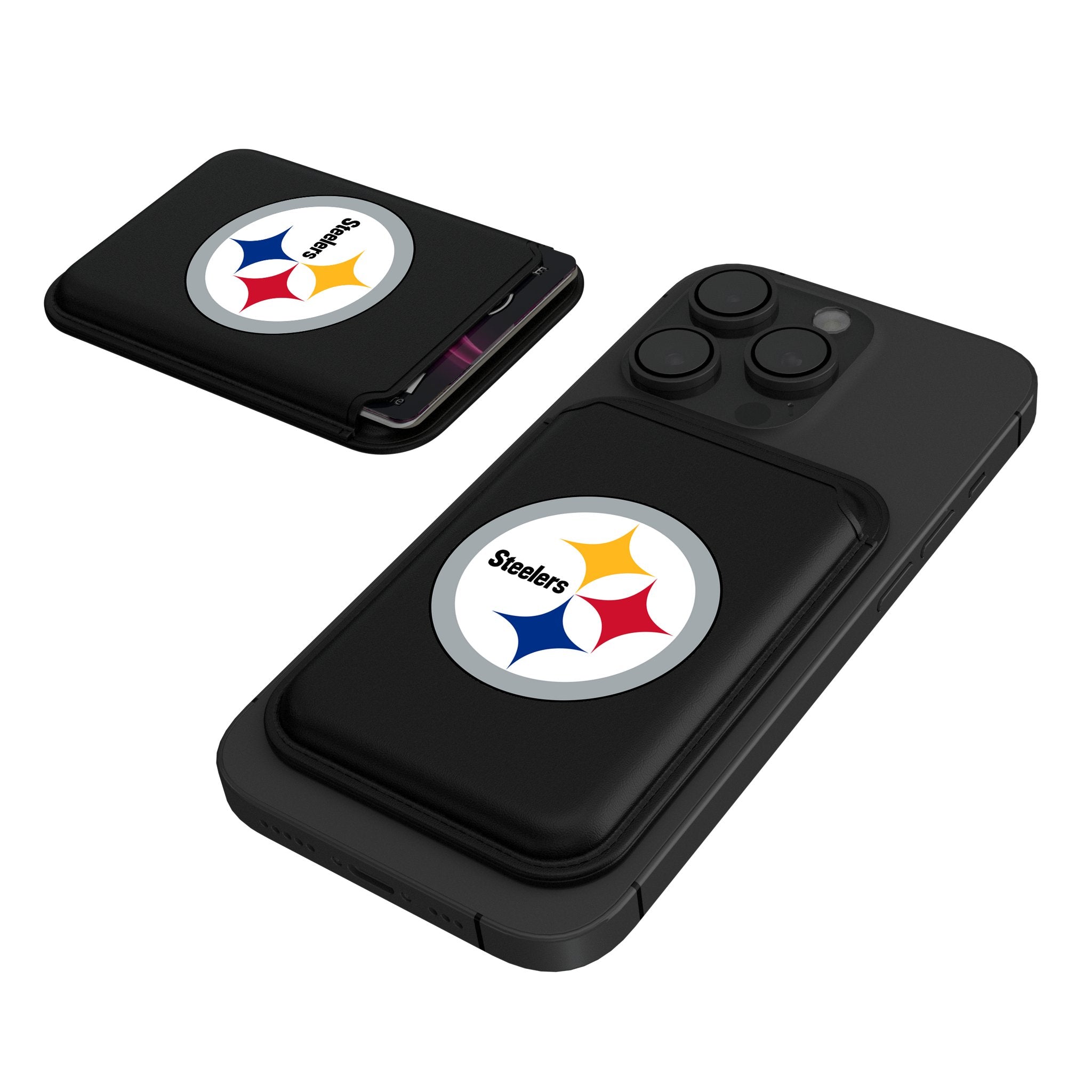 Pittsburgh Steelers Insignia Black Magnetic Credit Card Wallet - Sports Gifts, Sports Memorabilia, Sports Collectibles, Fan Shop
