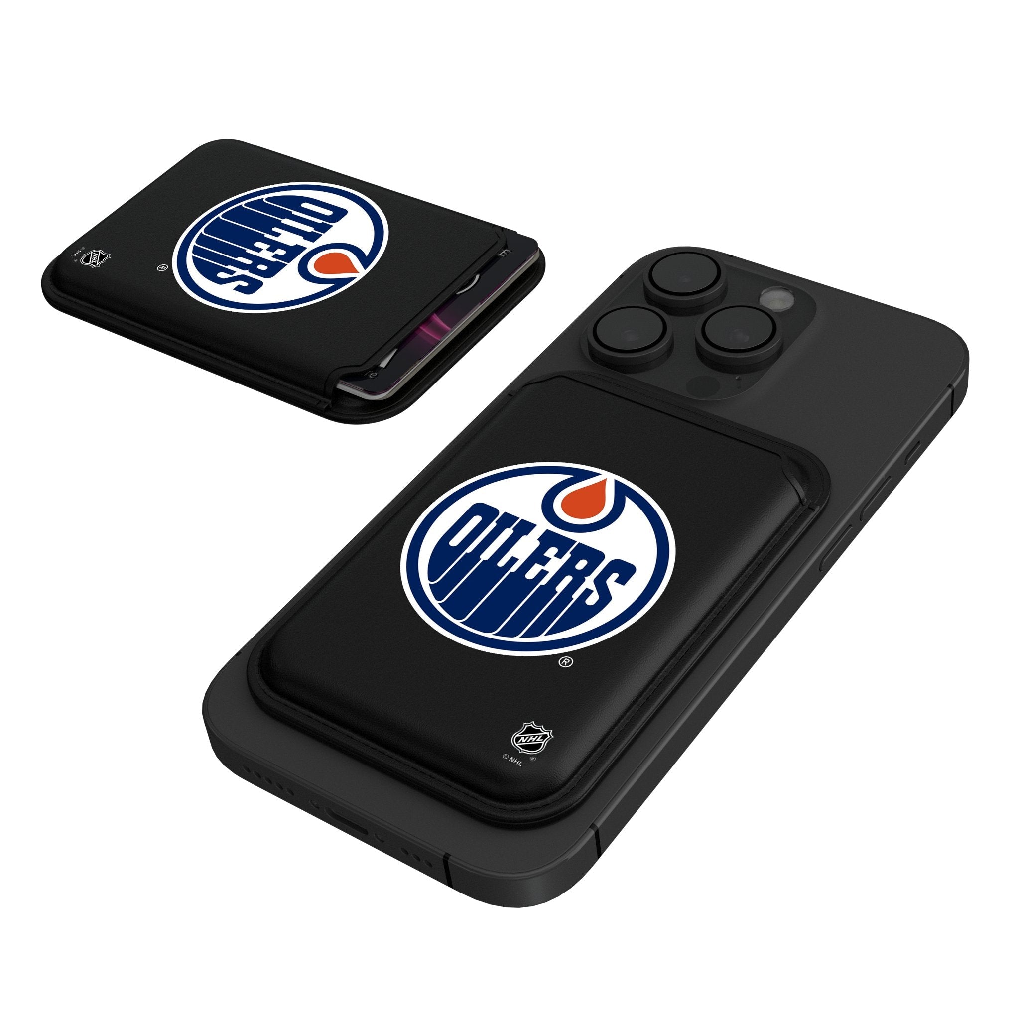 Edmonton Oilers Insignia Black Magnetic Credit Card Wallet - Sports Gifts, Sports Memorabilia, Sports Collectibles, Fan Shop
