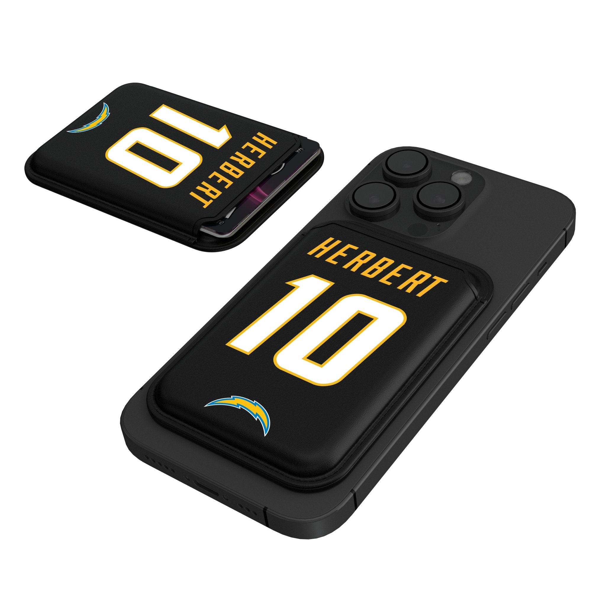 Justin Herbert Los Angeles Chargers 10 Ready Black Magnetic Credit Card Wallet - Sports Gifts, Sports Memorabilia, Sports Collectibles, Fan Shop