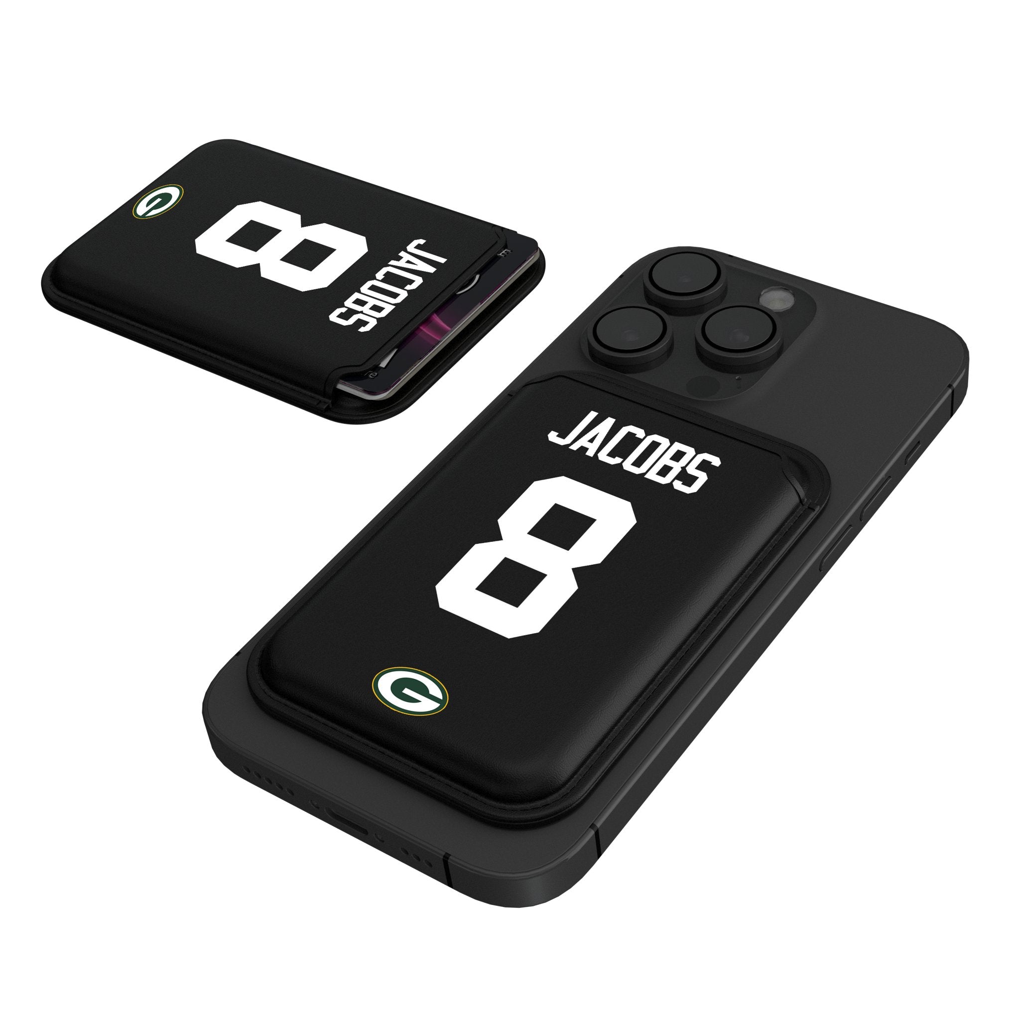 Josh Jacobs Green Bay Packers 8 Ready Black Magnetic Credit Card Wallet - Sports Gifts, Sports Memorabilia, Sports Collectibles, Fan Shop