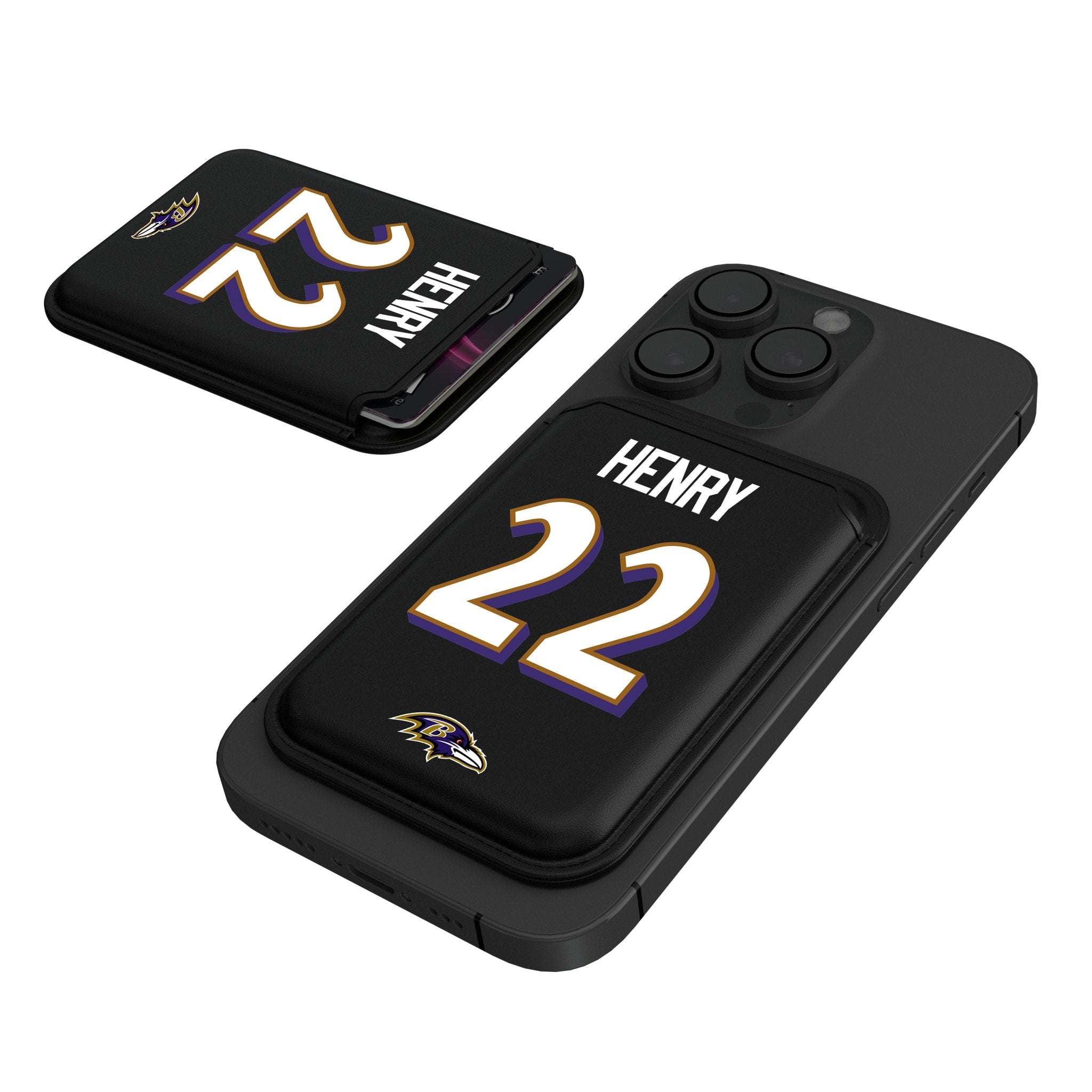 Derrick Henry Baltimore Ravens 22 Ready Black Magnetic Credit Card Wallet - Sports Gifts, Sports Memorabilia, Sports Collectibles, Fan Shop